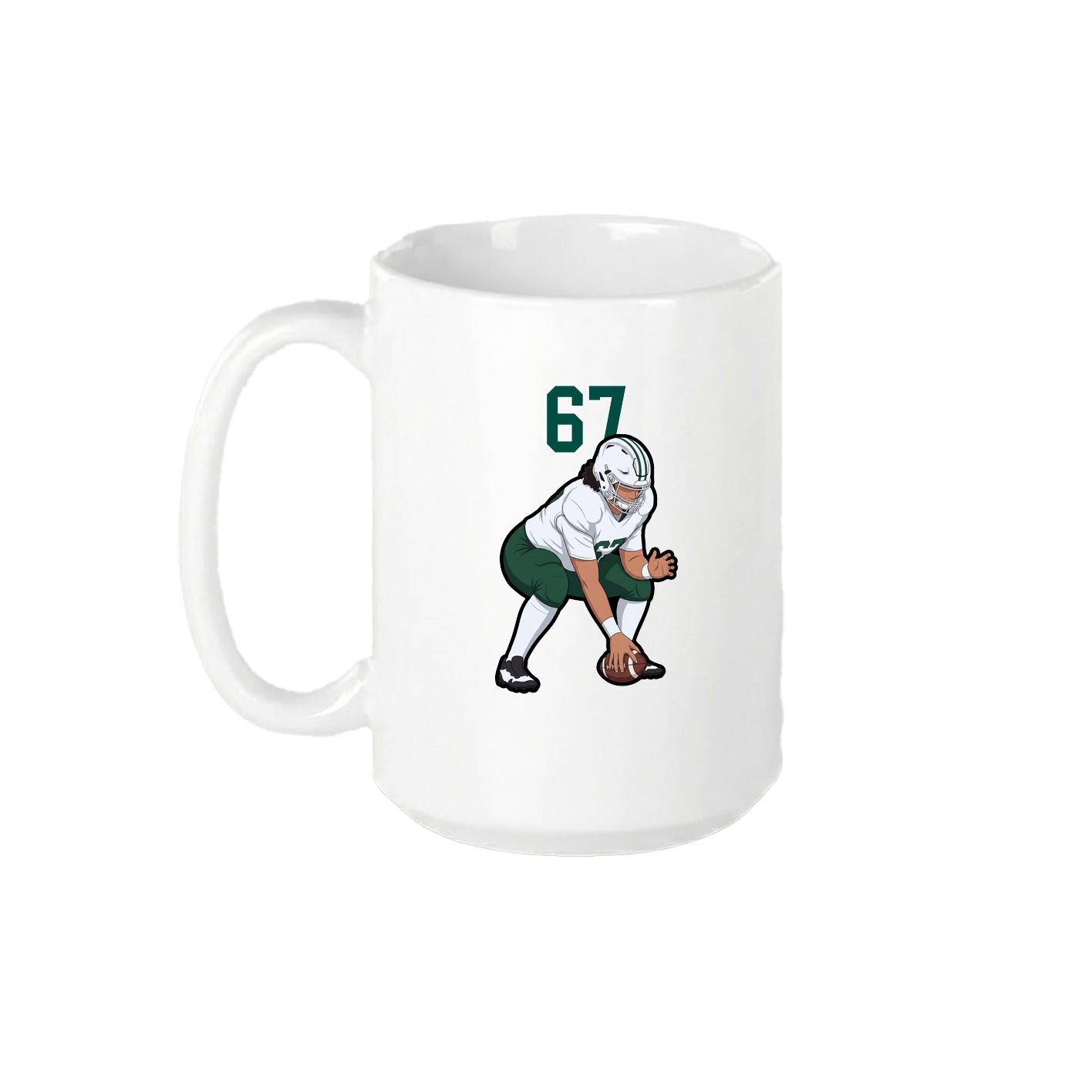15oz Coffee Mug — Number Top in White