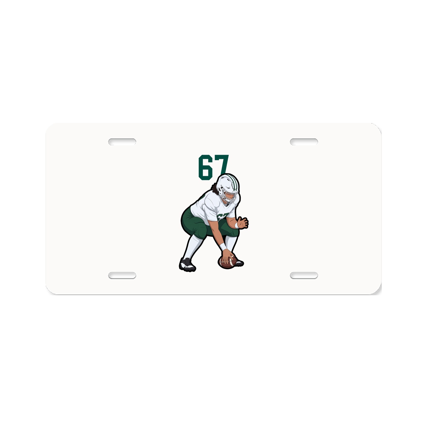 License Plate — Number Top in Classic