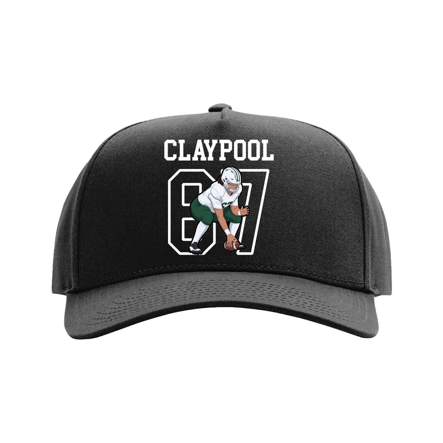 Full Fabric Five-Panel Champ Cap — Shirsey in Black