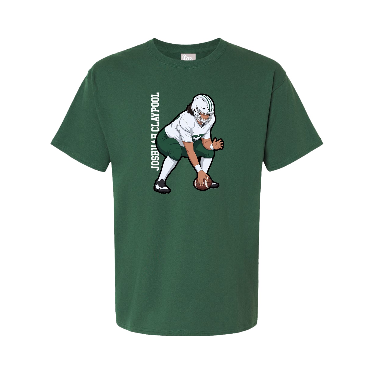 Tee — Name Vertical in Green