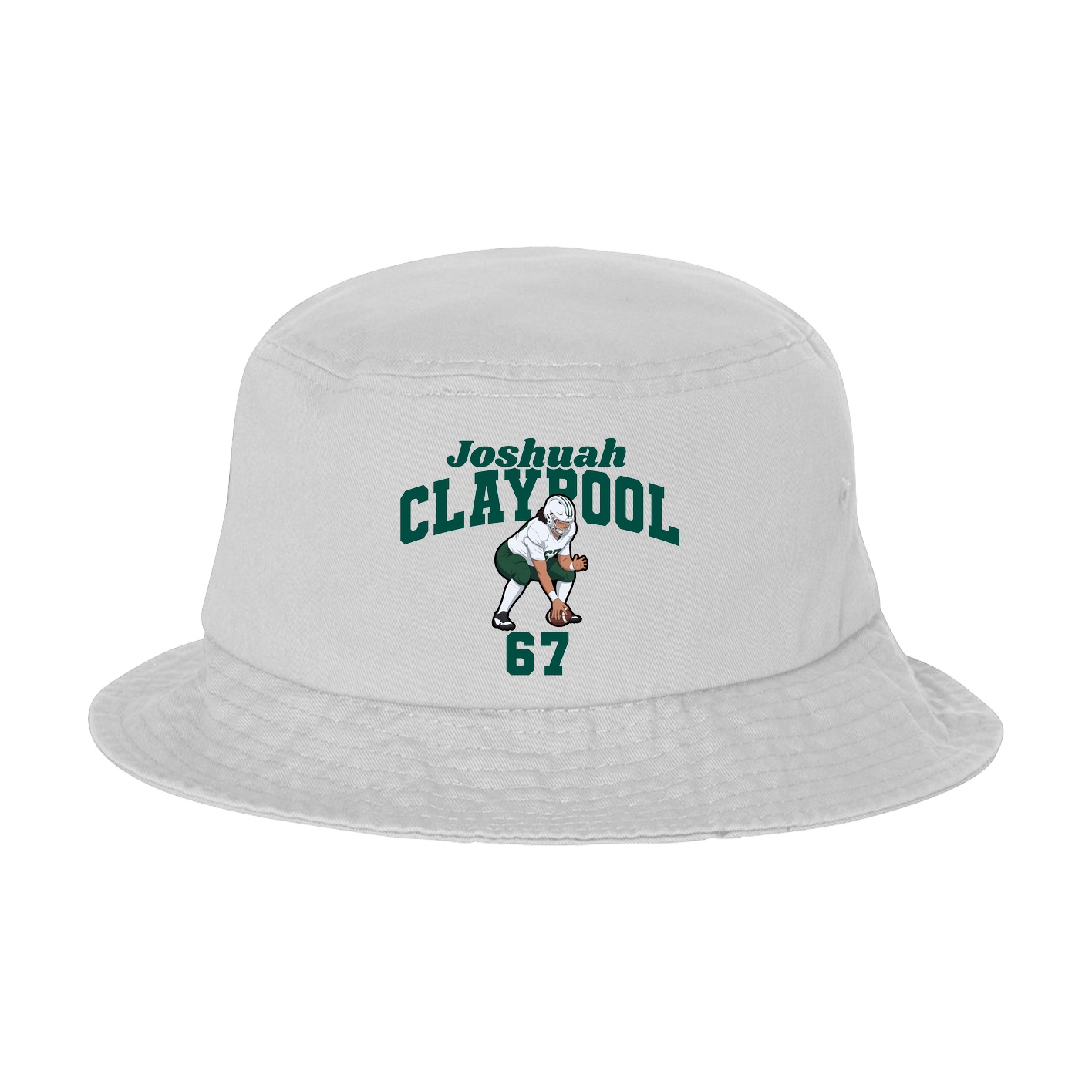 Bucket Cap — Signature Arch in White