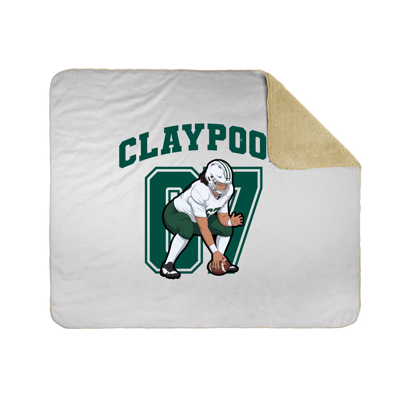 Throw Blanket — Number in White