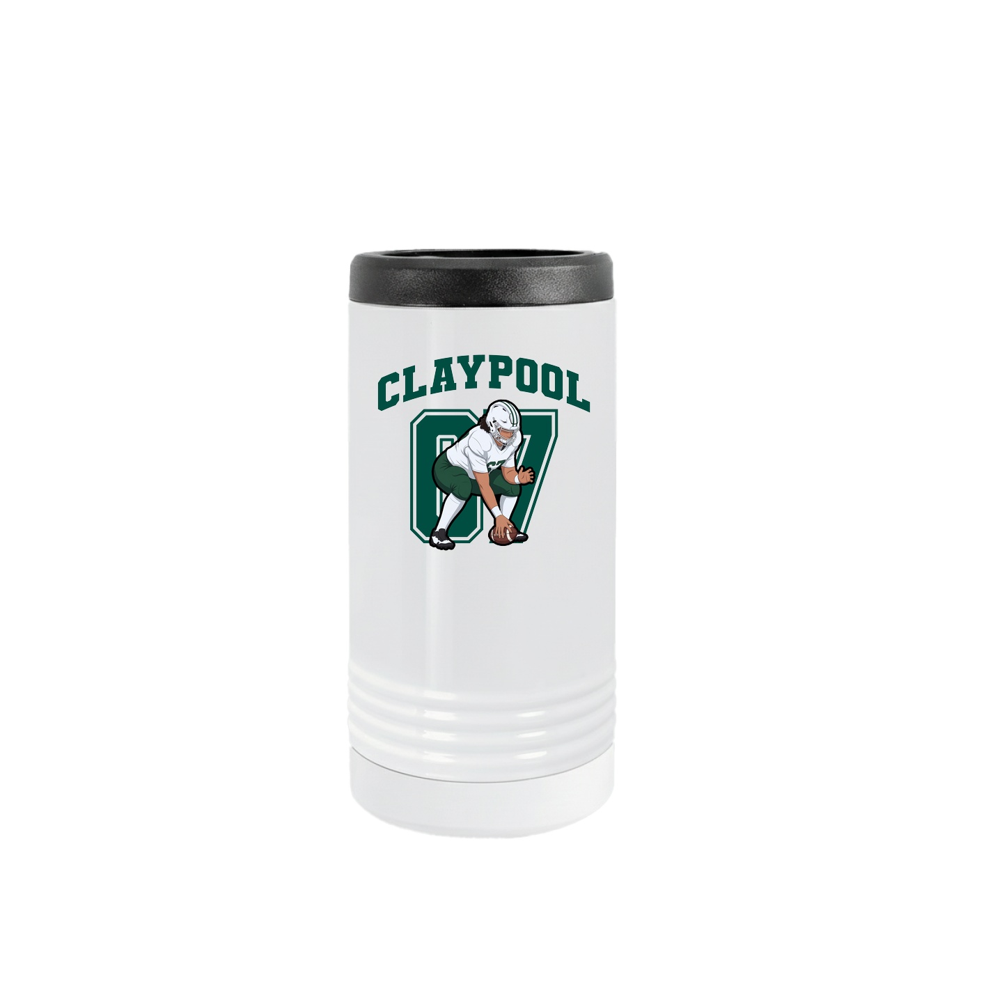 Slim Beverage Holder — Number in White