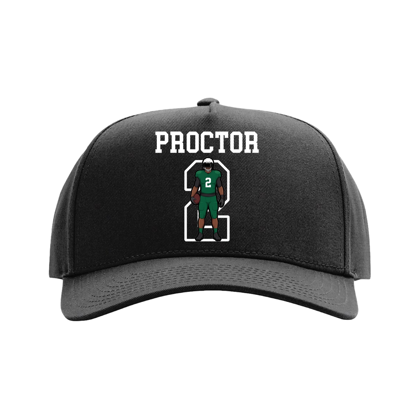 Full Fabric Five-Panel Champ Cap — Shirsey in Black