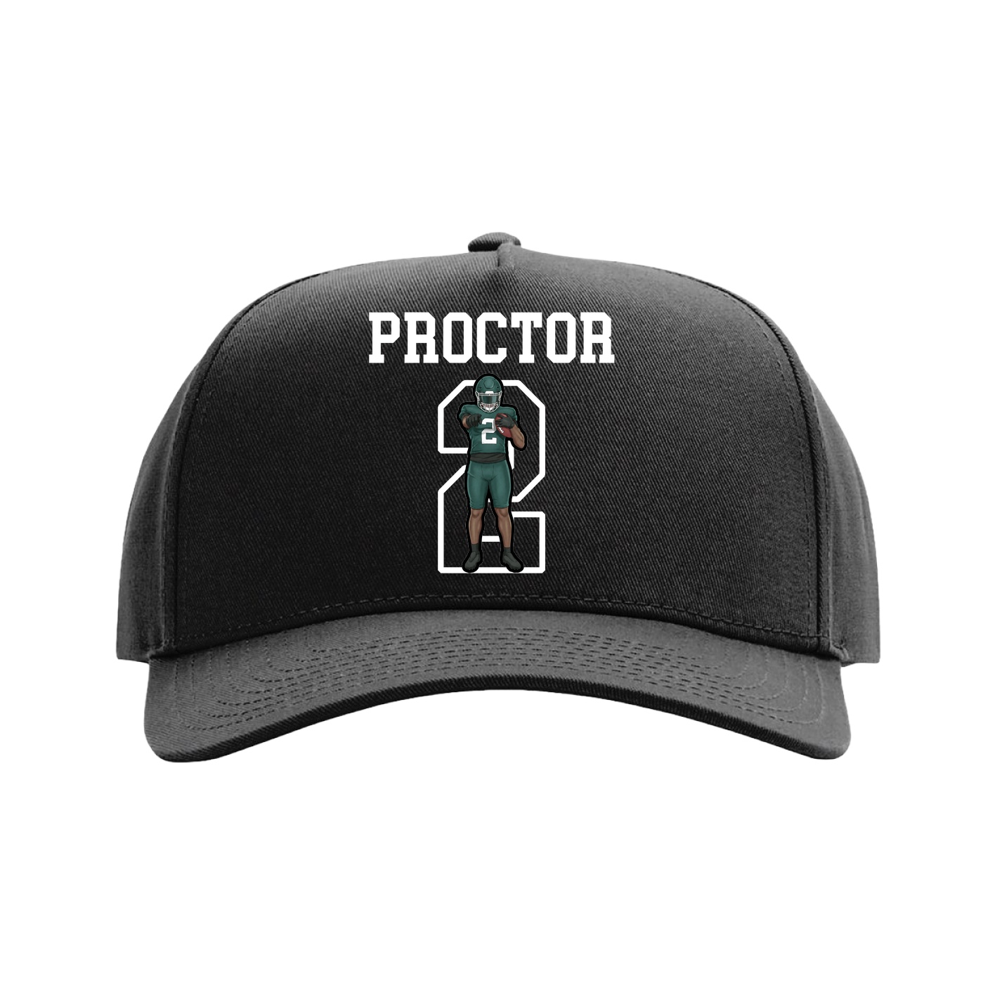 Full Fabric Five-Panel Champ Cap — Shirsey in Black