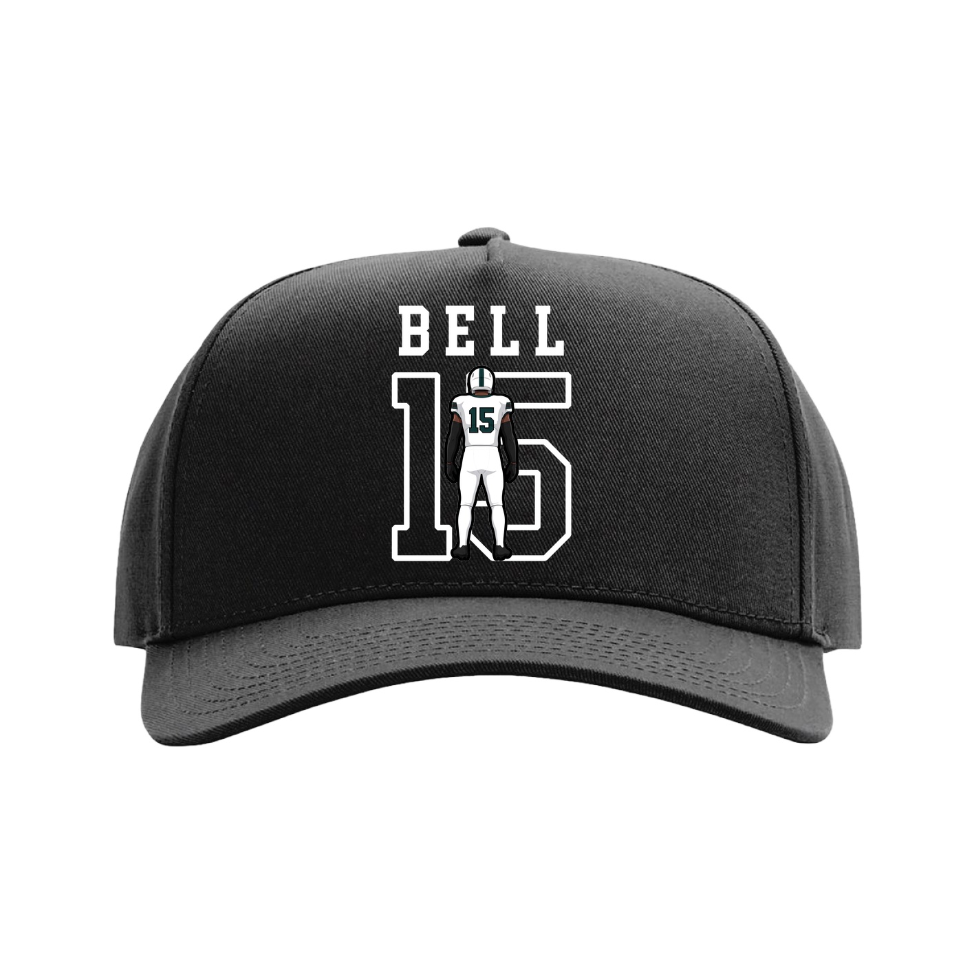 Full Fabric Five-Panel Champ Cap — Shirsey in Black