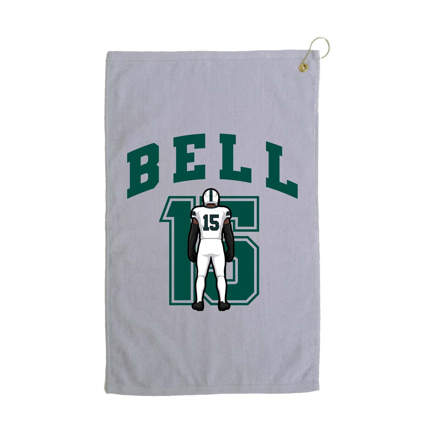 Golf Towel — Number in Grey