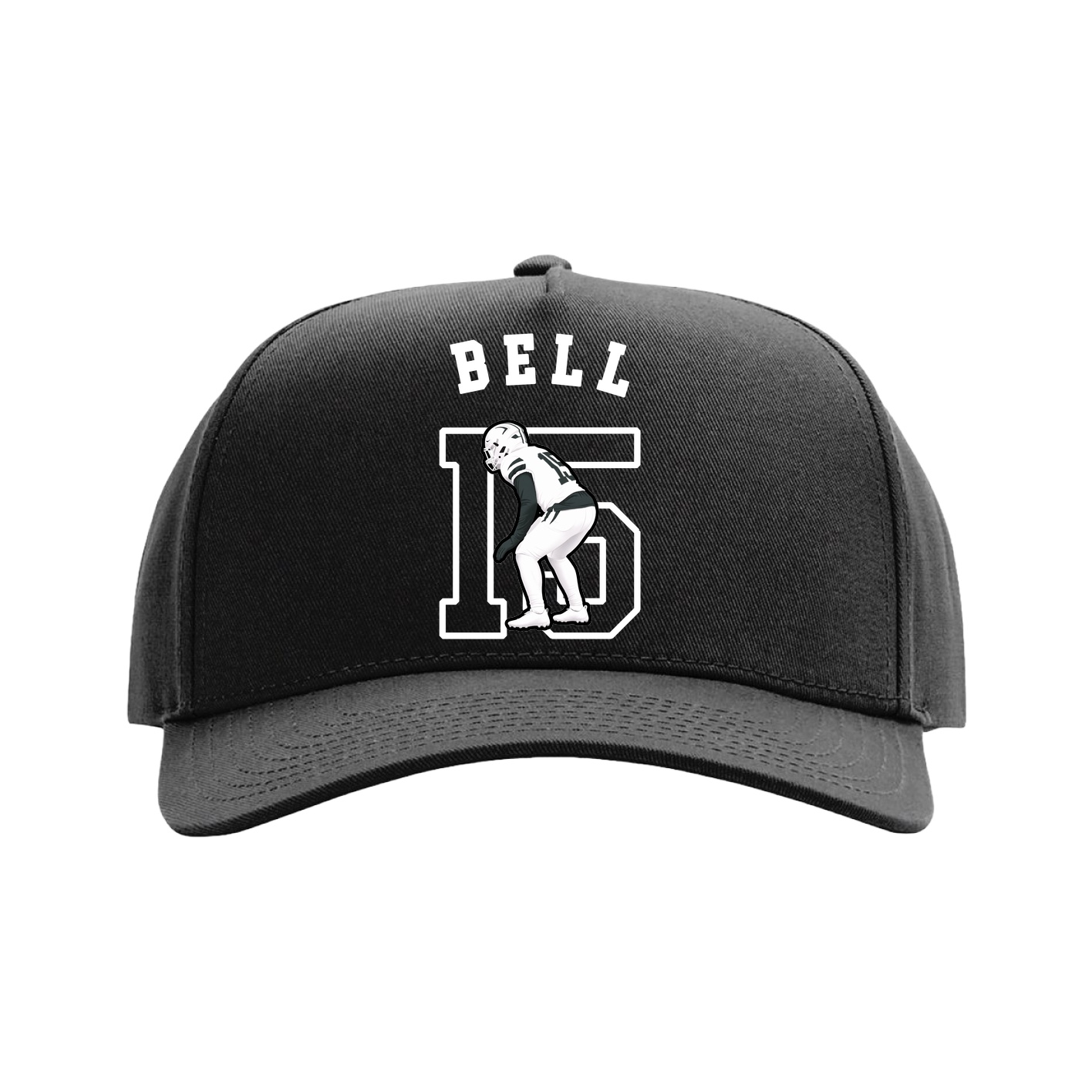 Full Fabric Five-Panel Champ Cap — Shirsey Arch in Black