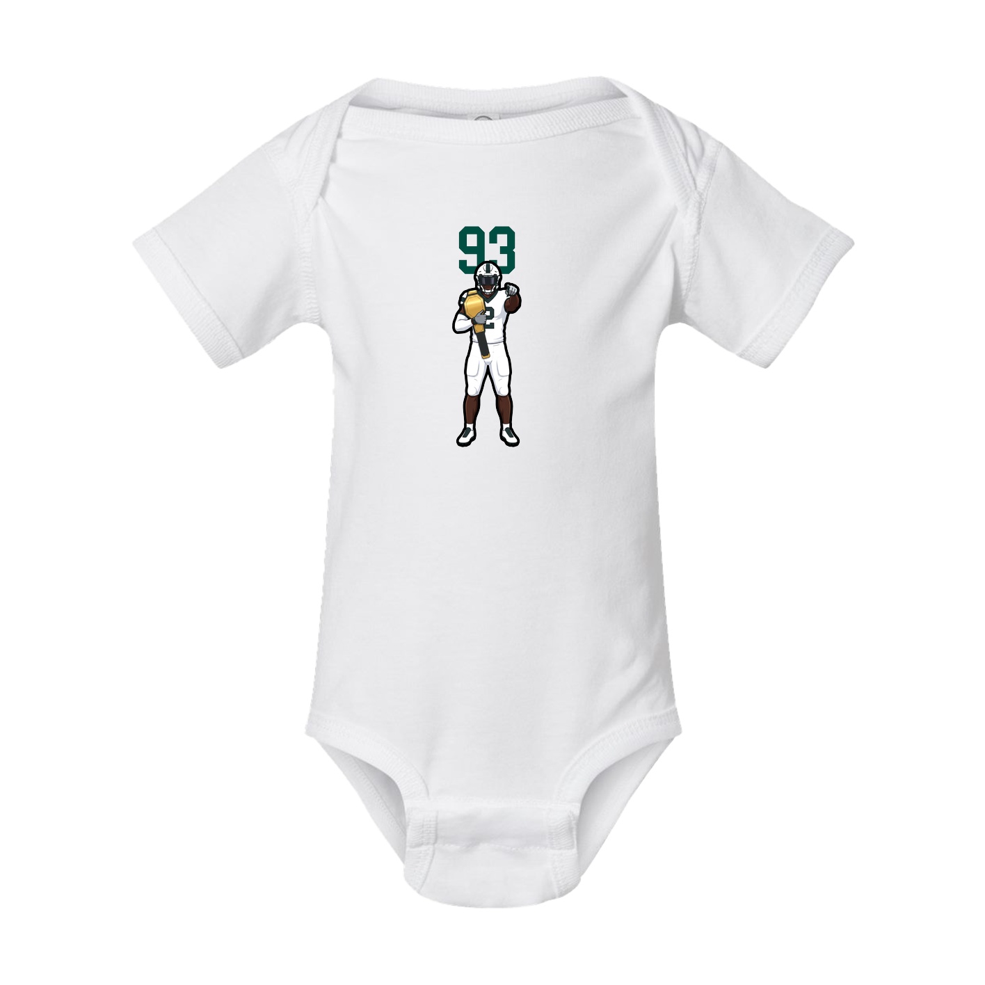 Baby Onesie — Number Top in White