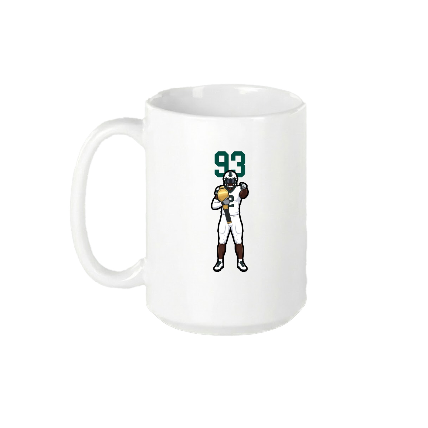 15oz Coffee Mug — Number Top in White