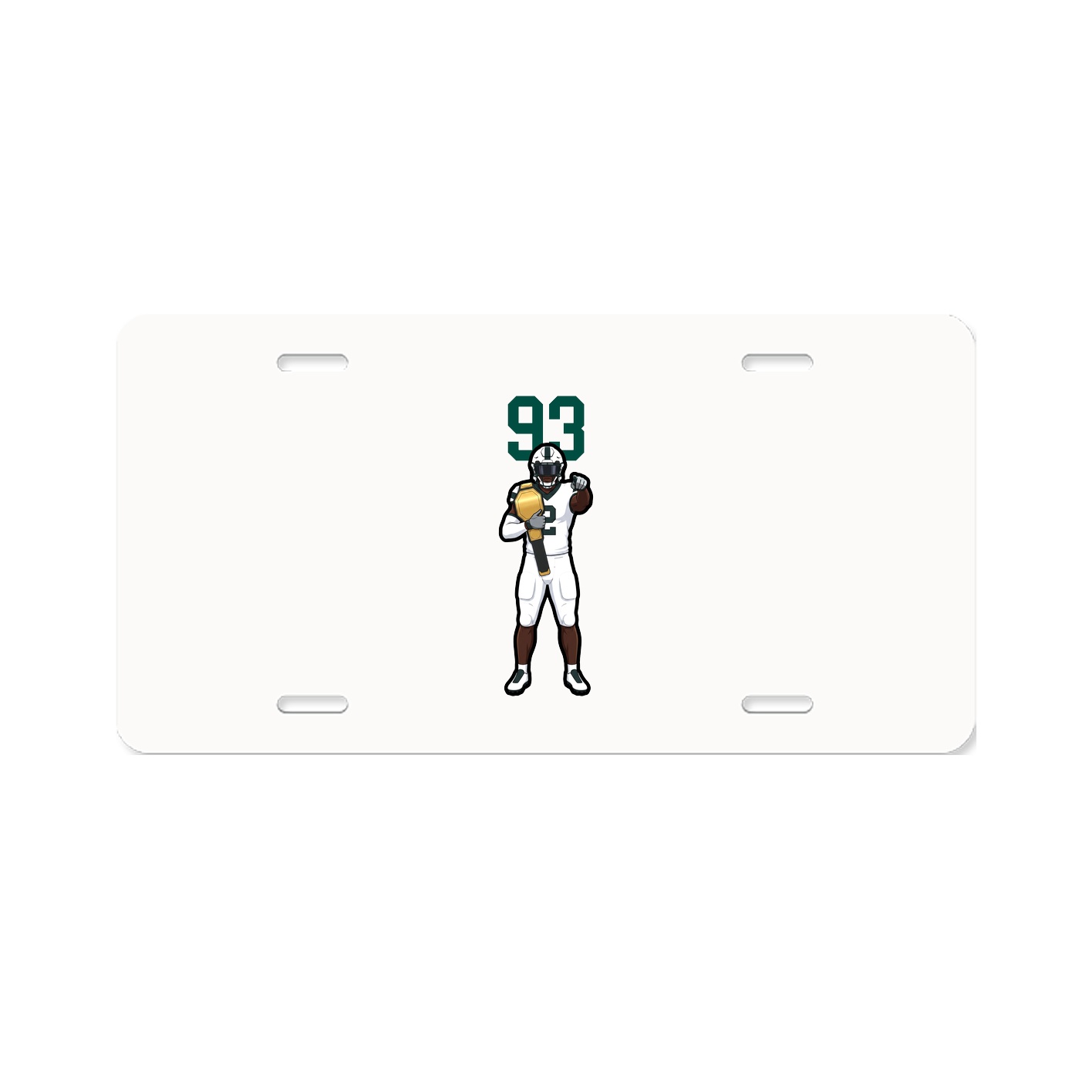 License Plate — Number Top in Classic