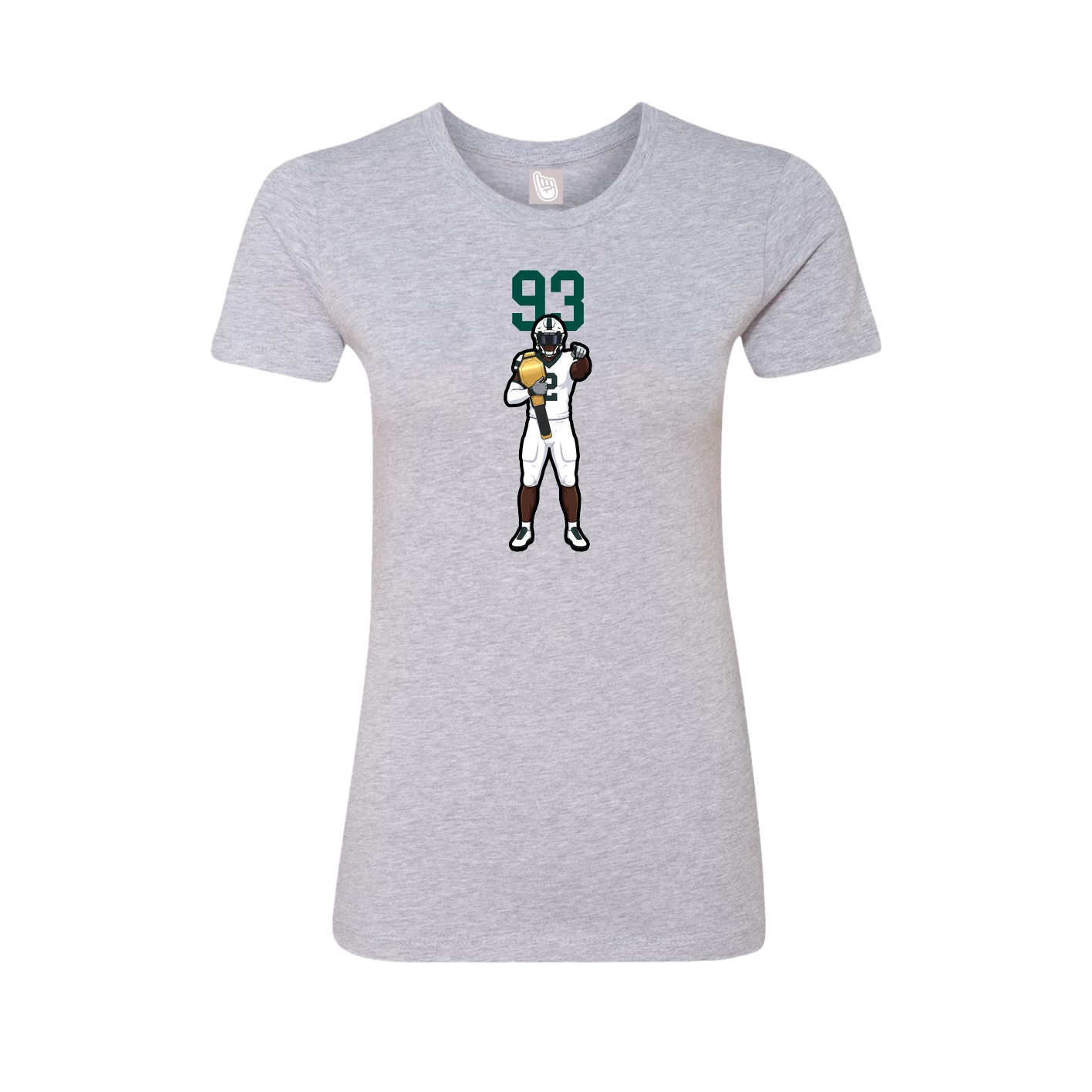 Womens Tee — Number Top in Grey
