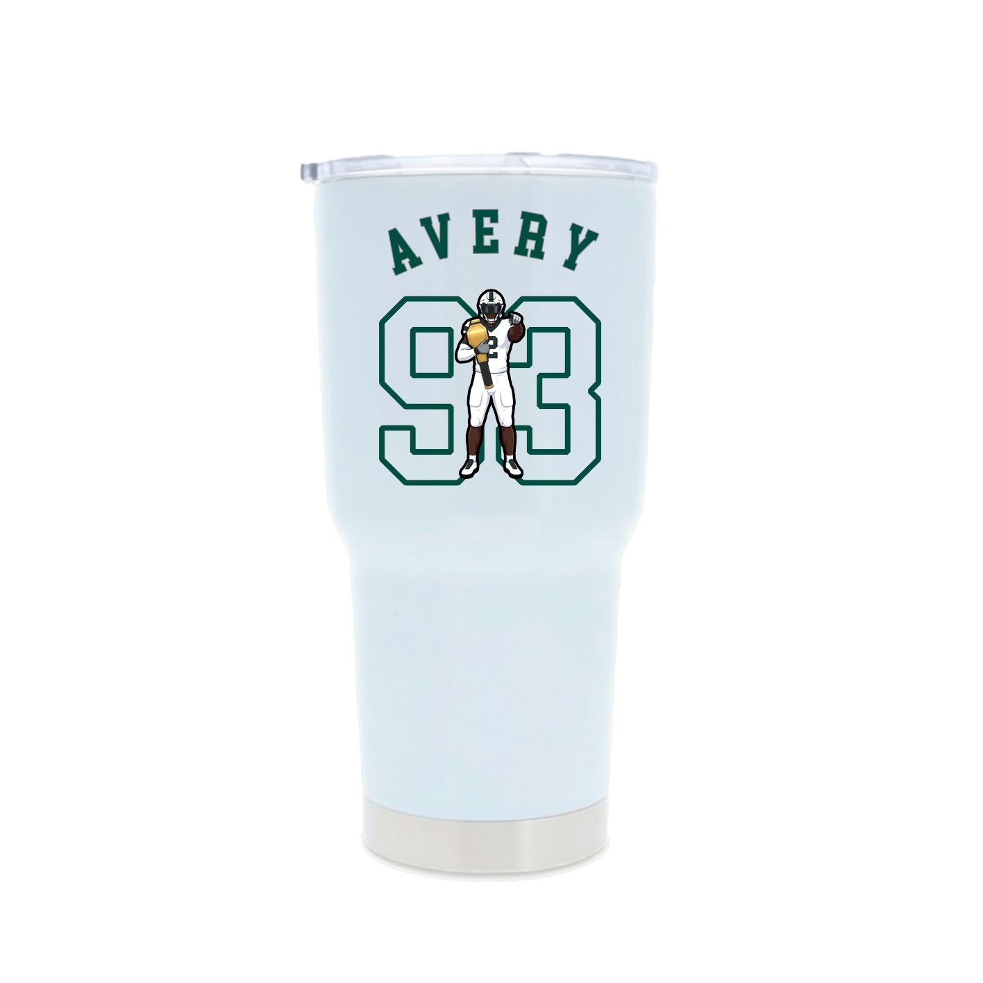 30oz Stainless Steel Tumbler — Shirsey Arch in White