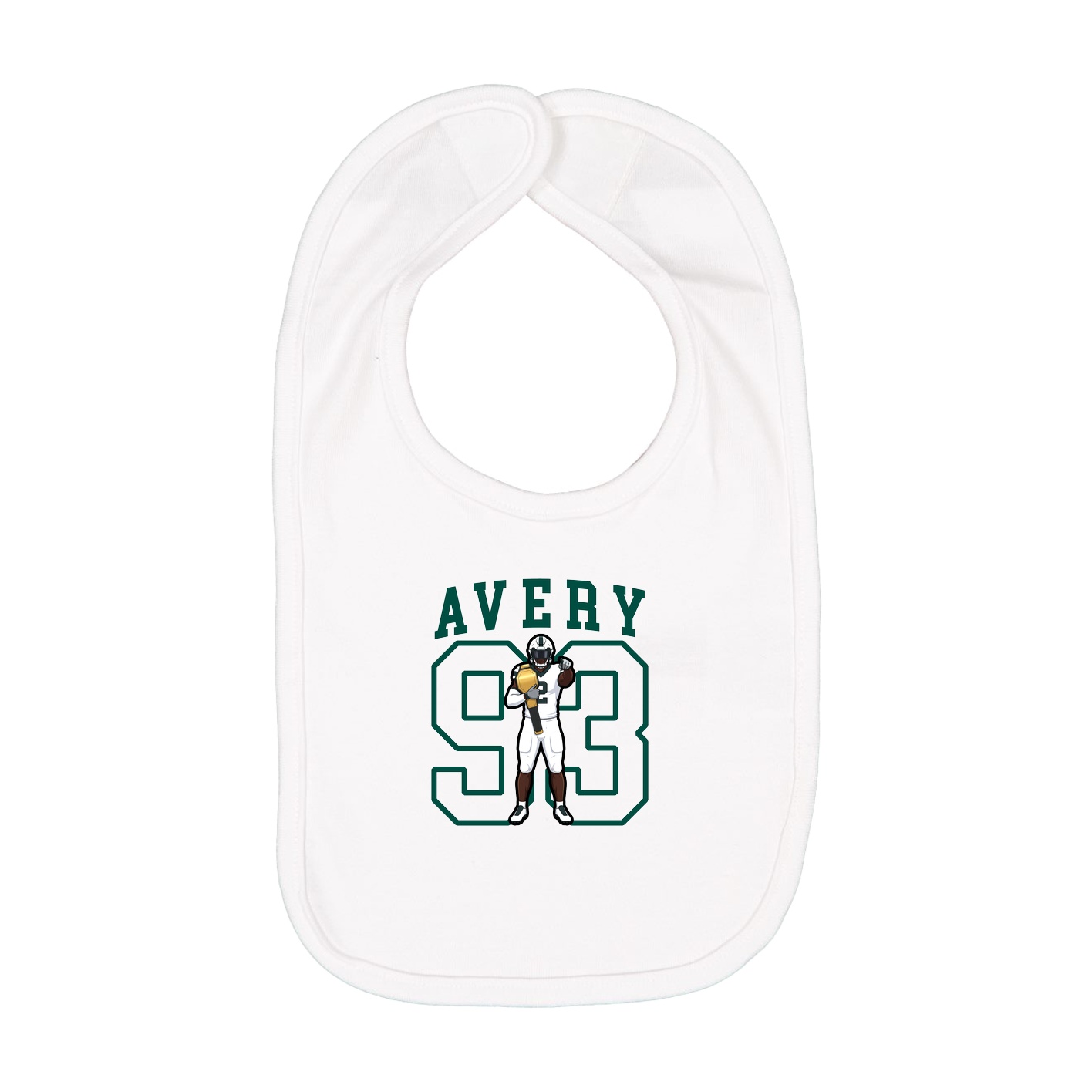 Infant Bib — Shirsey in White