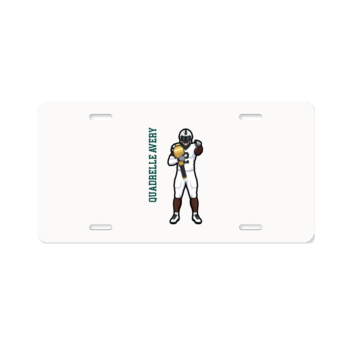 License Plate — Name Vertical in Classic
