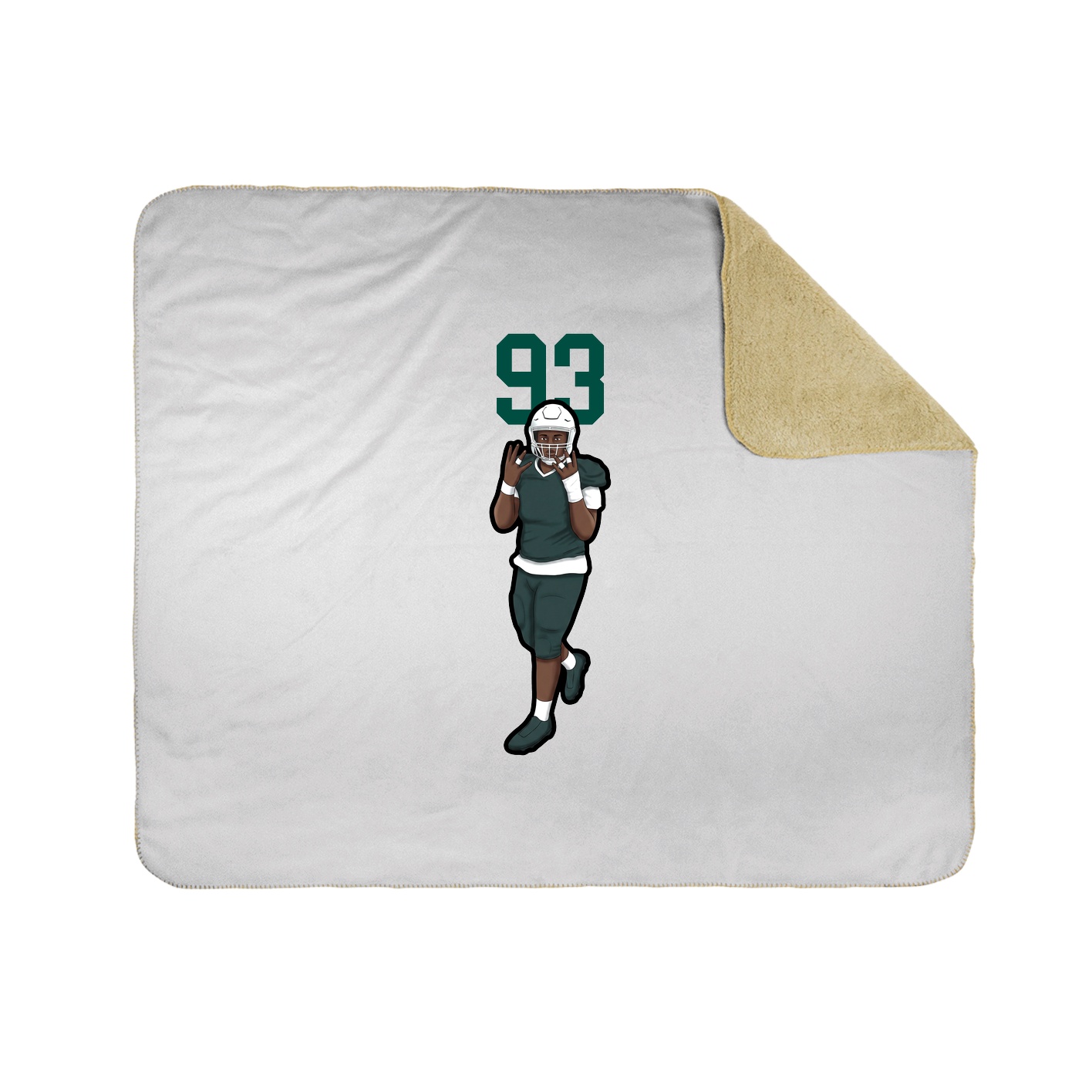 Throw Blanket — Number Top in White
