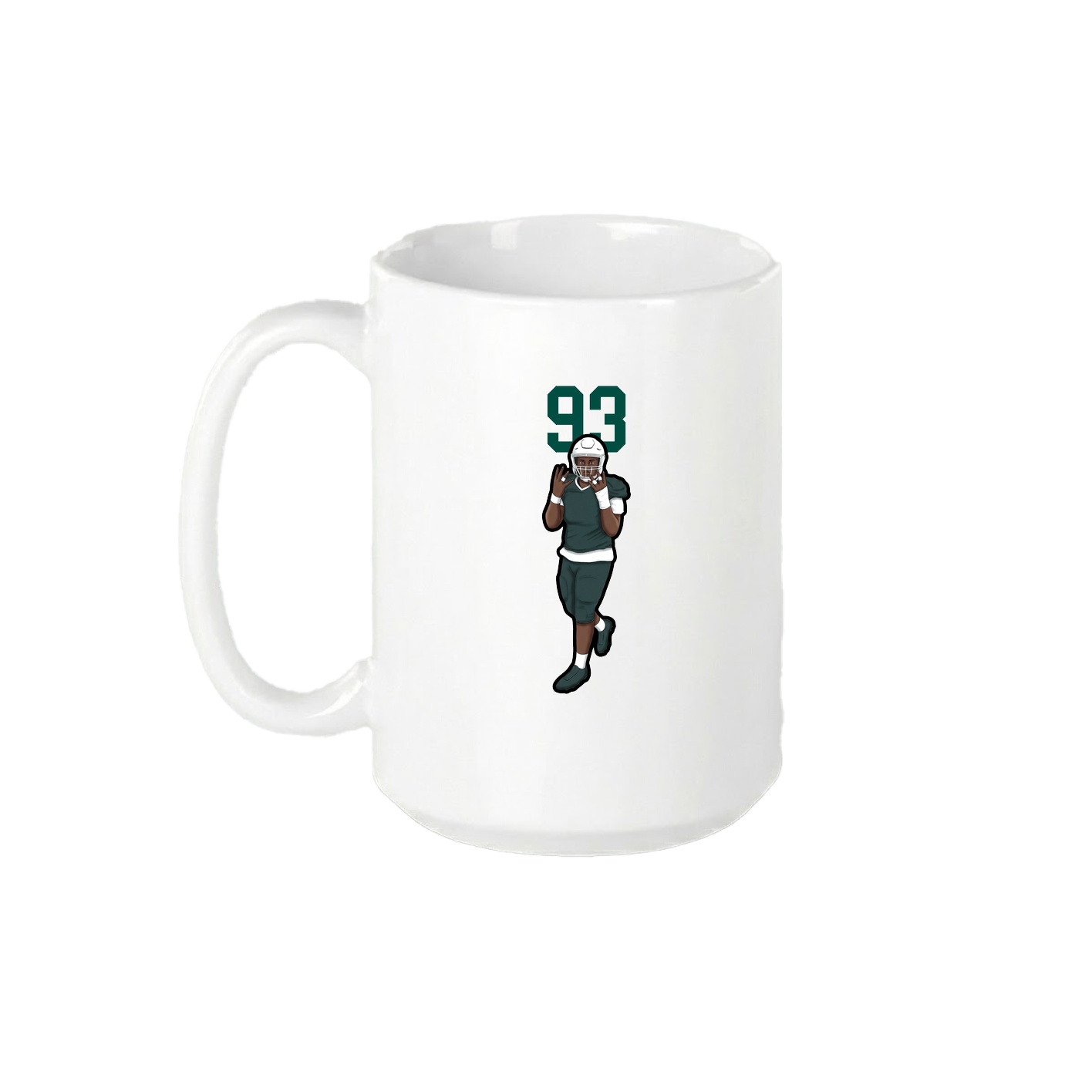15oz Coffee Mug — Number Top in White