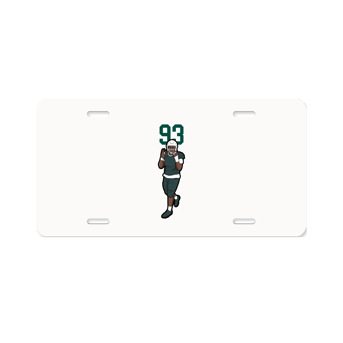 License Plate — Number Top in Classic