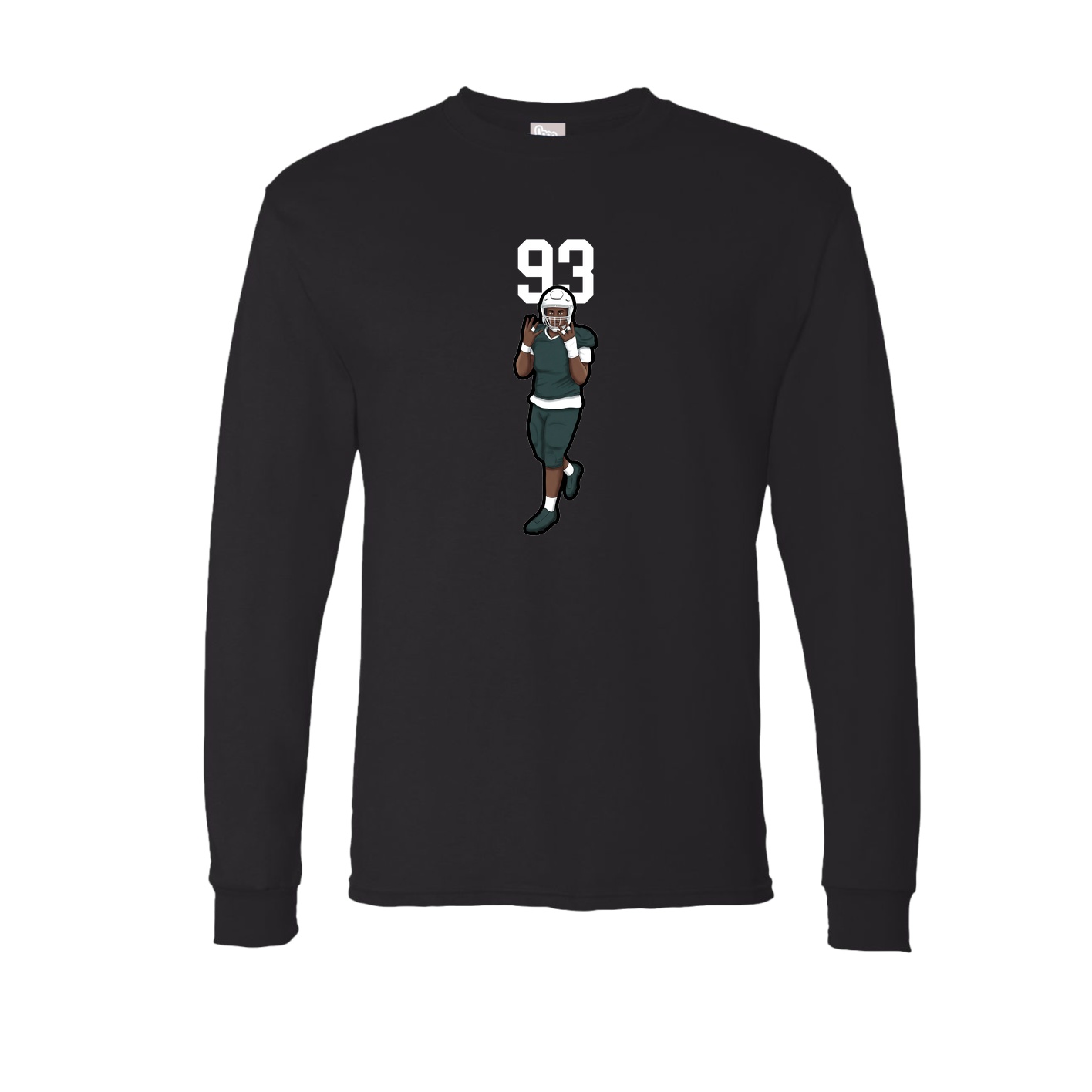 Long Sleeve Tee — Number Top in Black