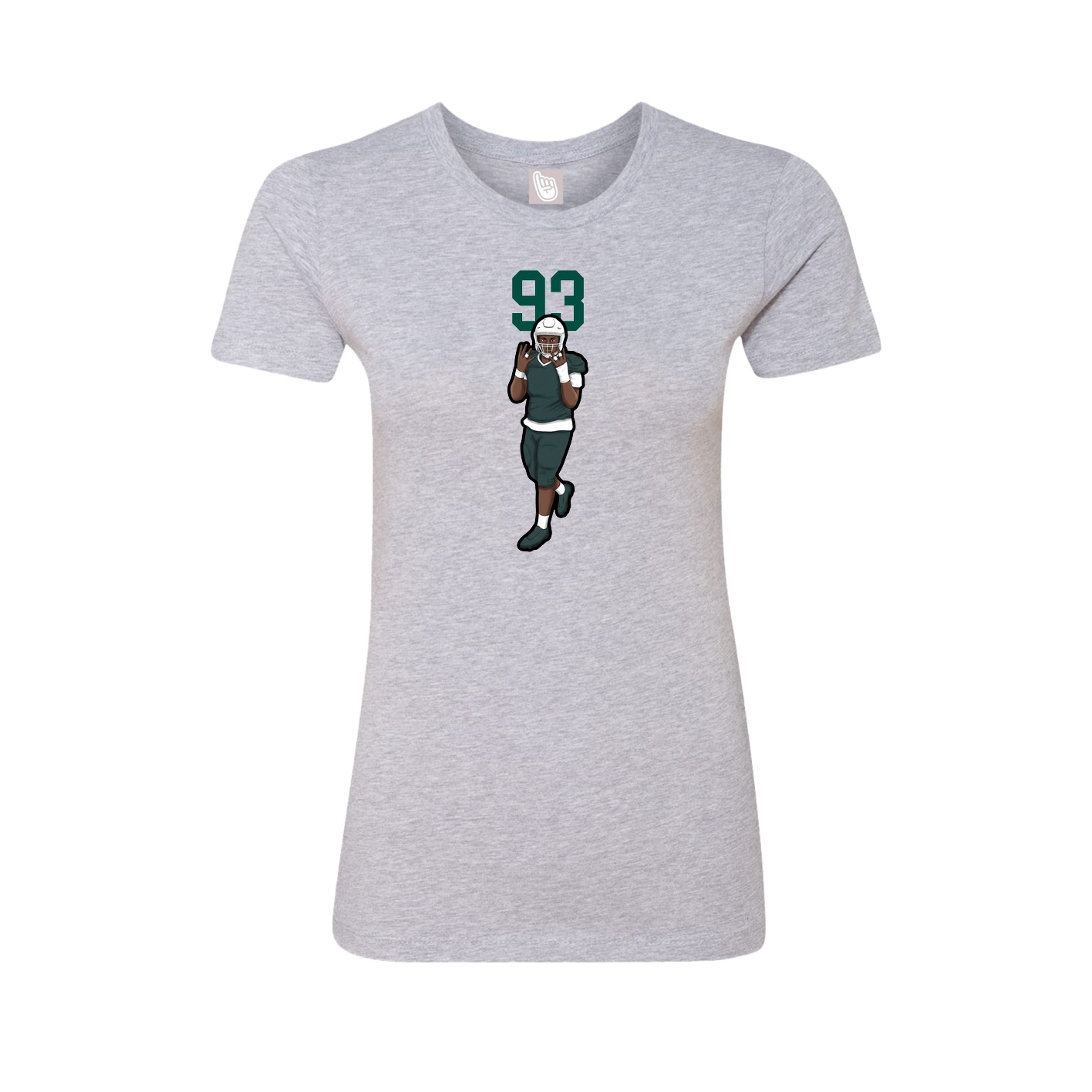 Womens Tee — Number Top in Grey