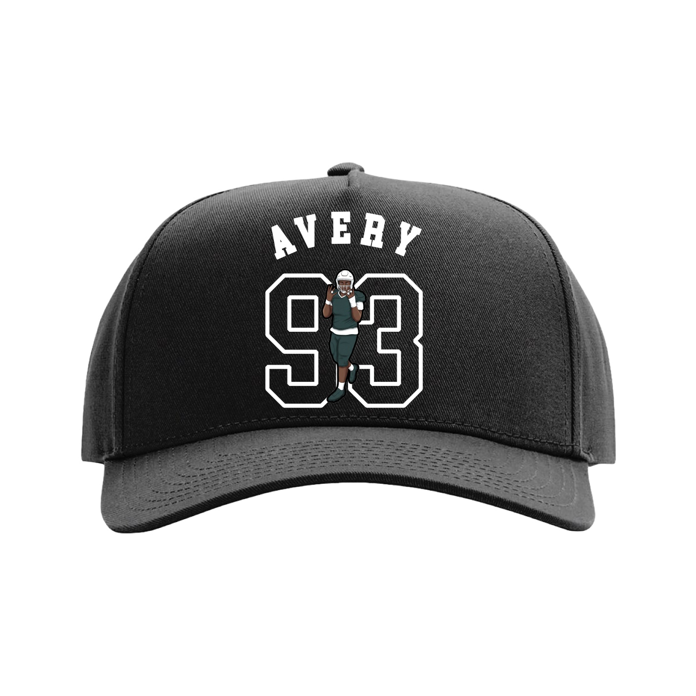 Full Fabric Five-Panel Champ Cap — Shirsey Arch in Black
