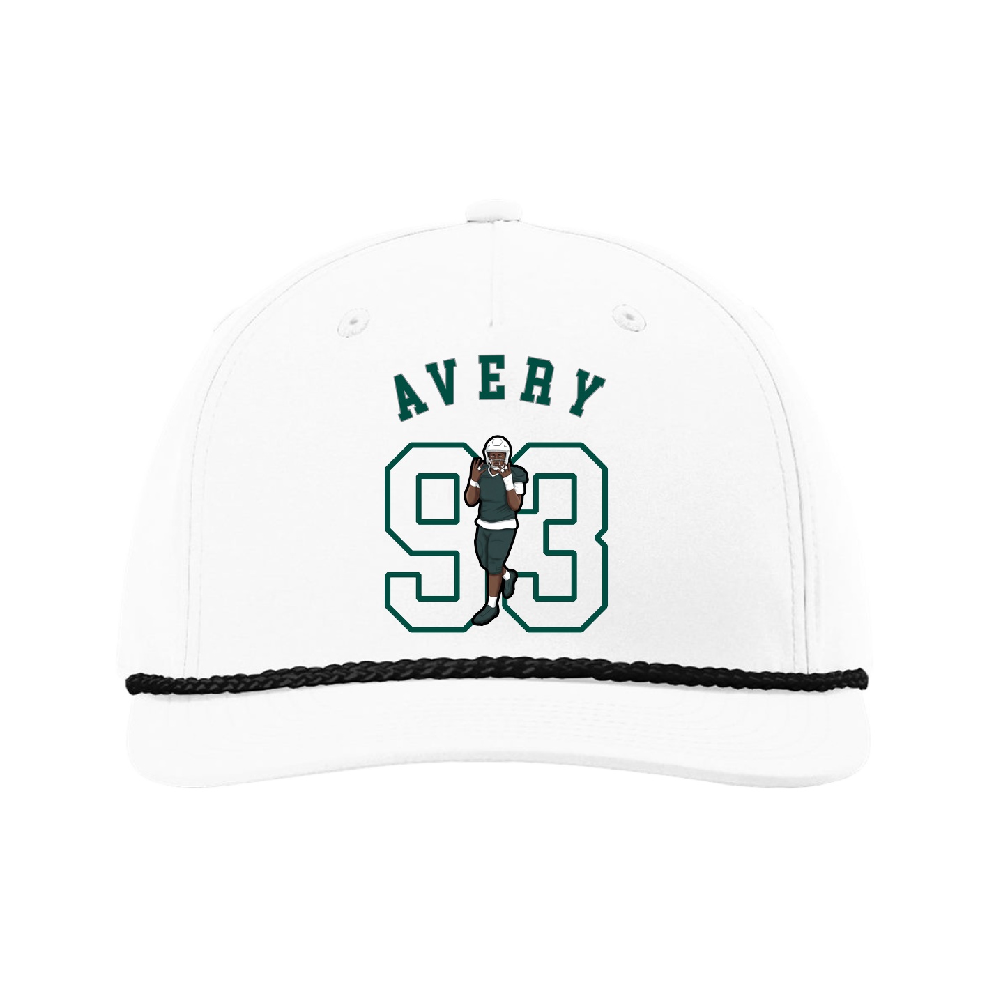 Five-Panel Classic Rope Cap — Shirsey Arch in White