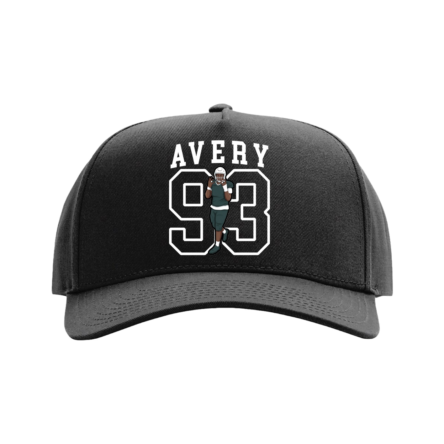 Full Fabric Five-Panel Champ Cap — Shirsey in Black