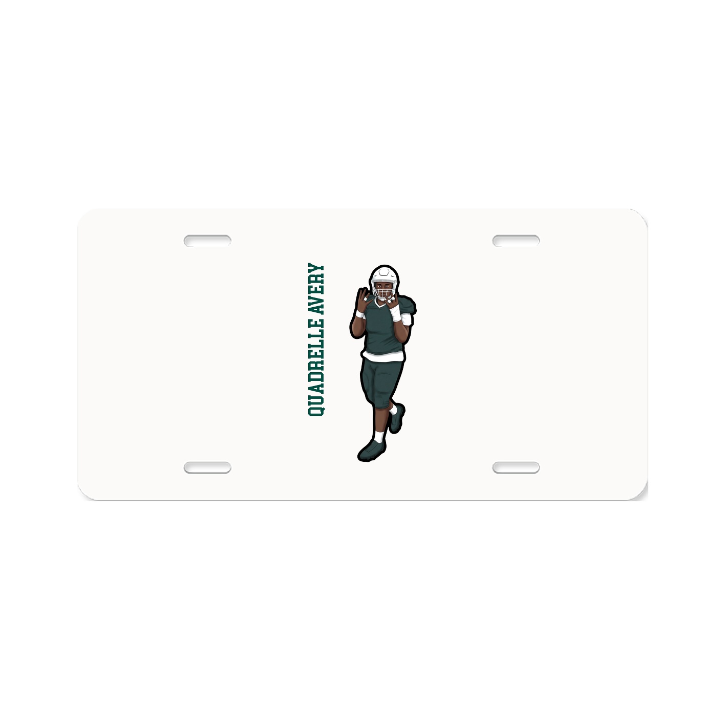 License Plate — Name Vertical in Classic