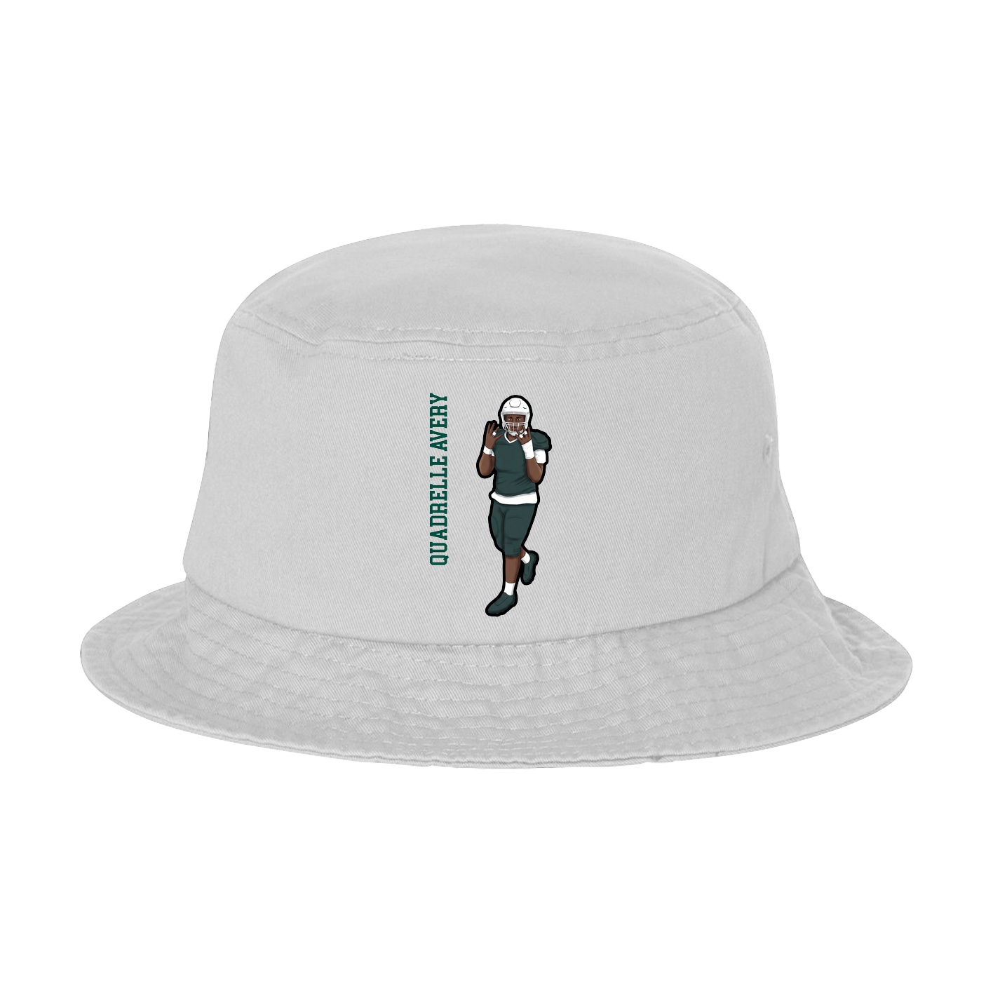 Bucket Cap — Name Vertical in White