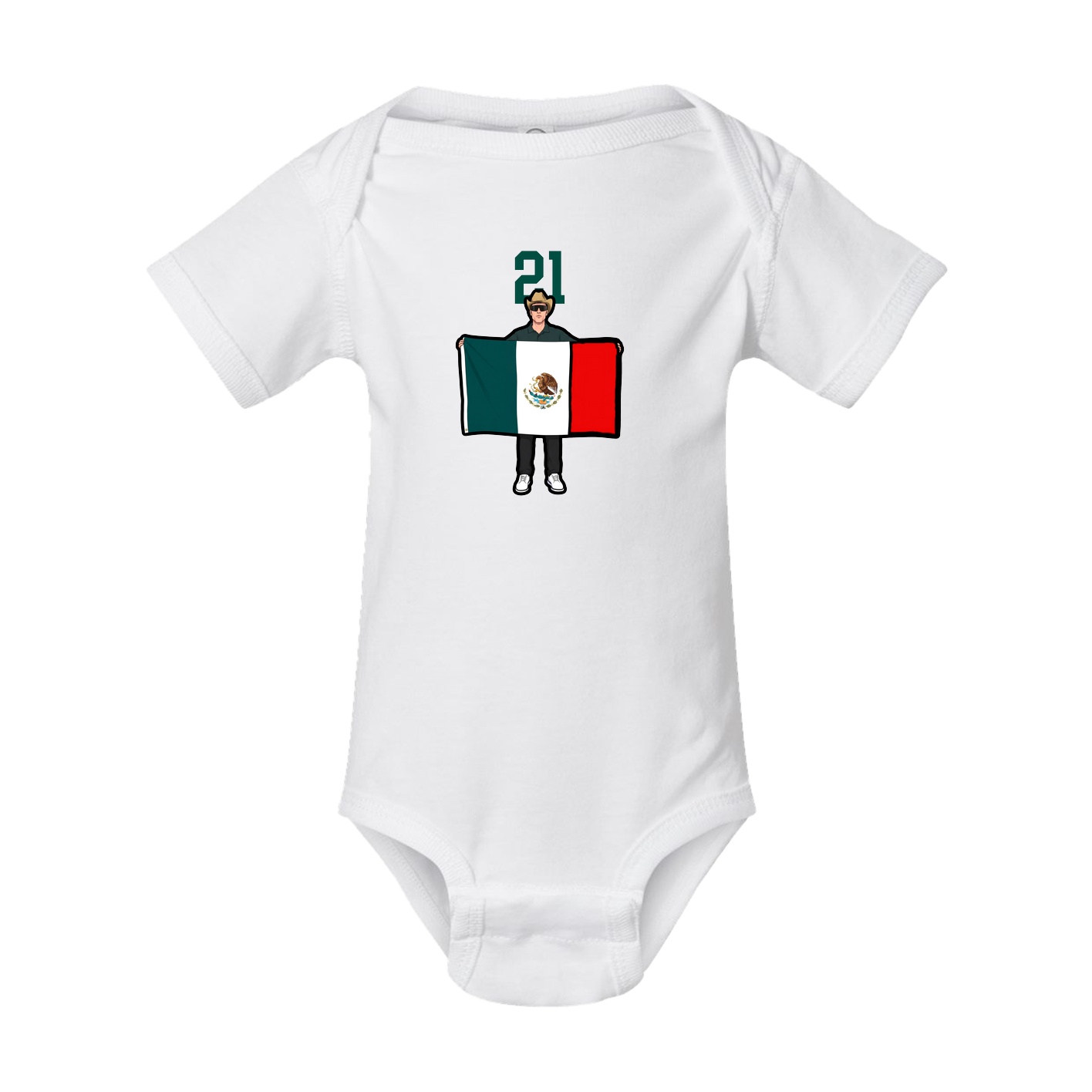 Baby Onesie — Number Top in White