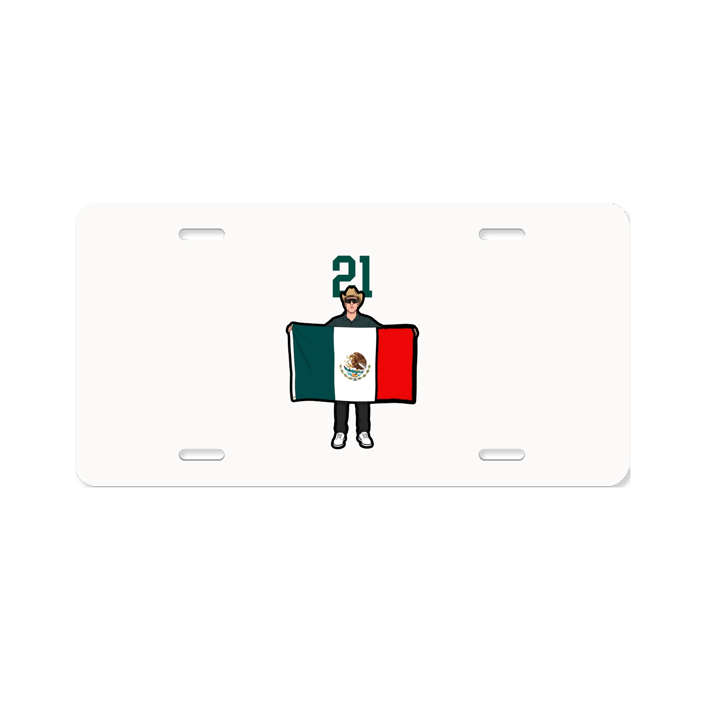 License Plate — Number Top in Classic