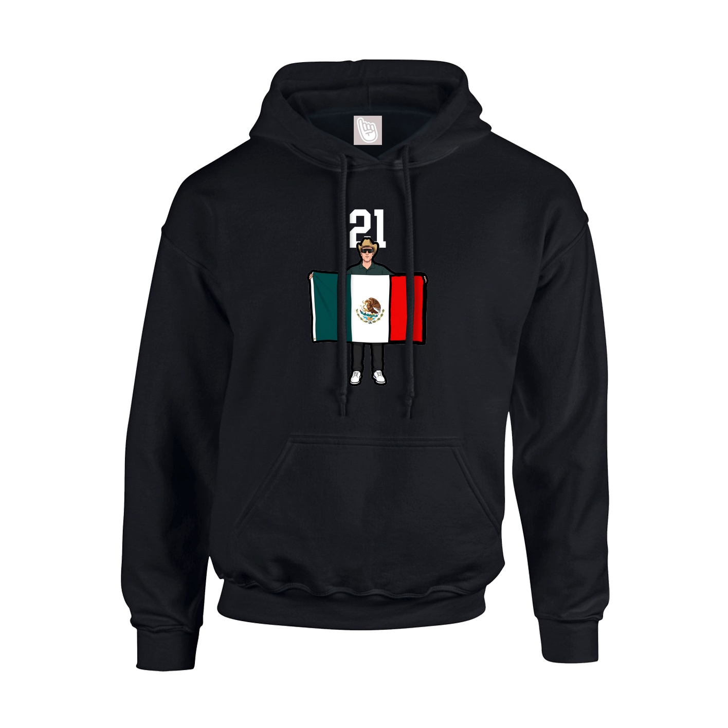 Hoodie — Number Top in Black