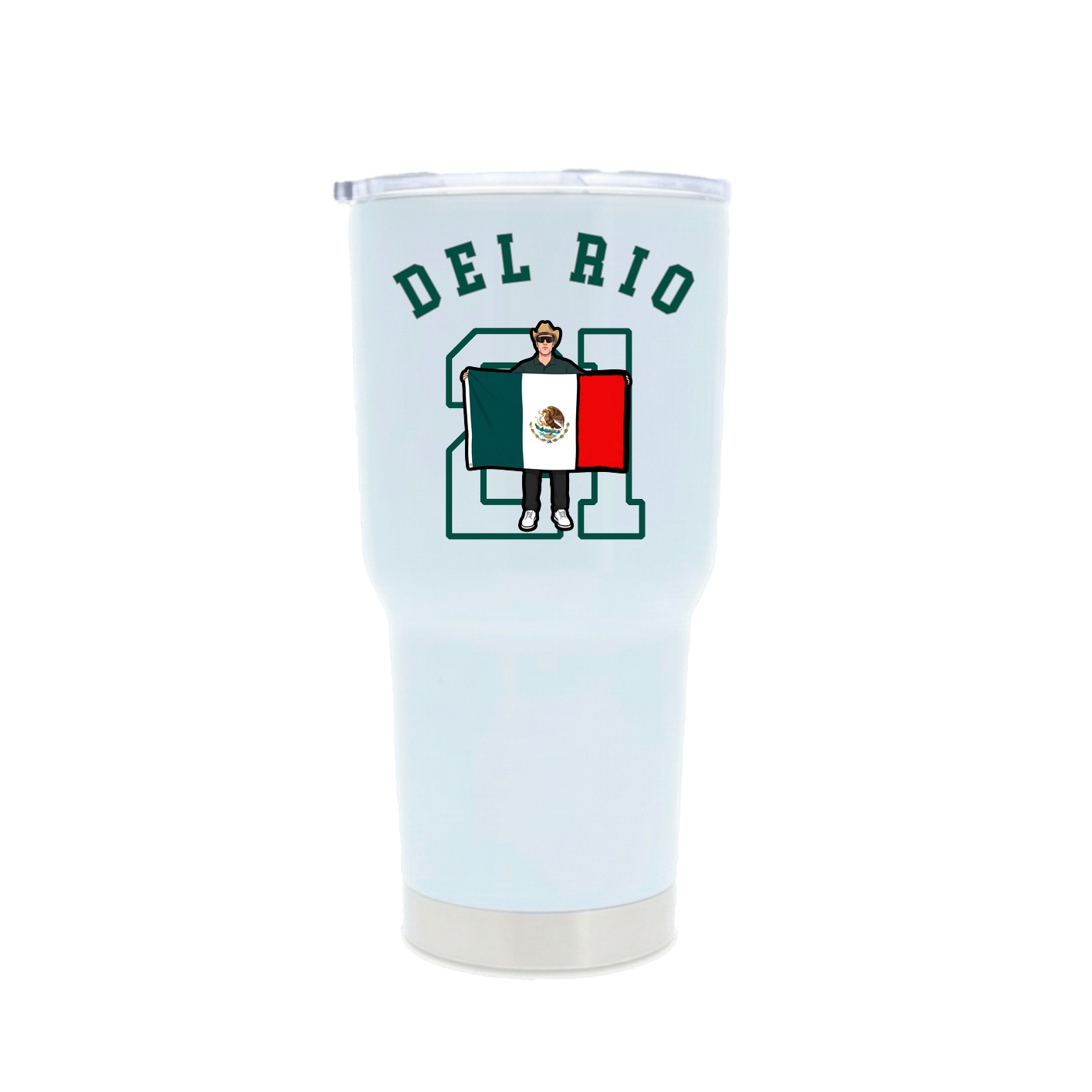 30oz Stainless Steel Tumbler — Shirsey Arch in White