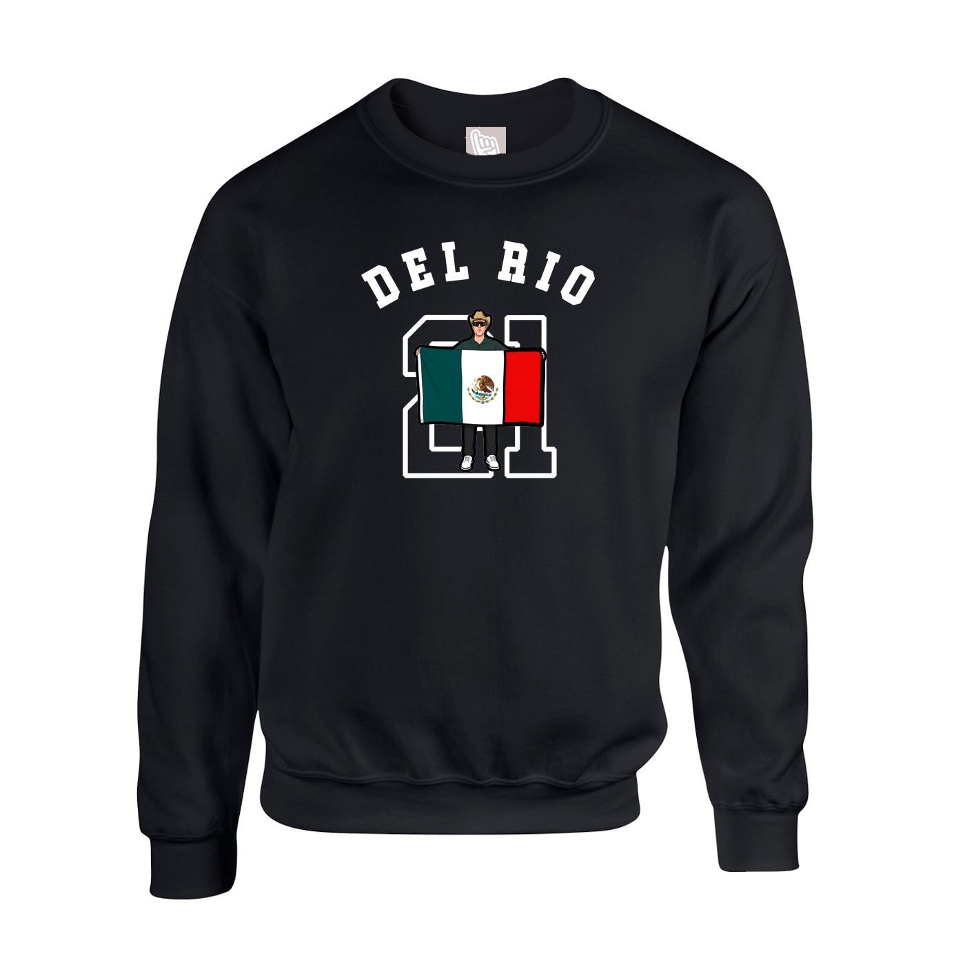 Fleece Crew — Shirsey Arch in Black