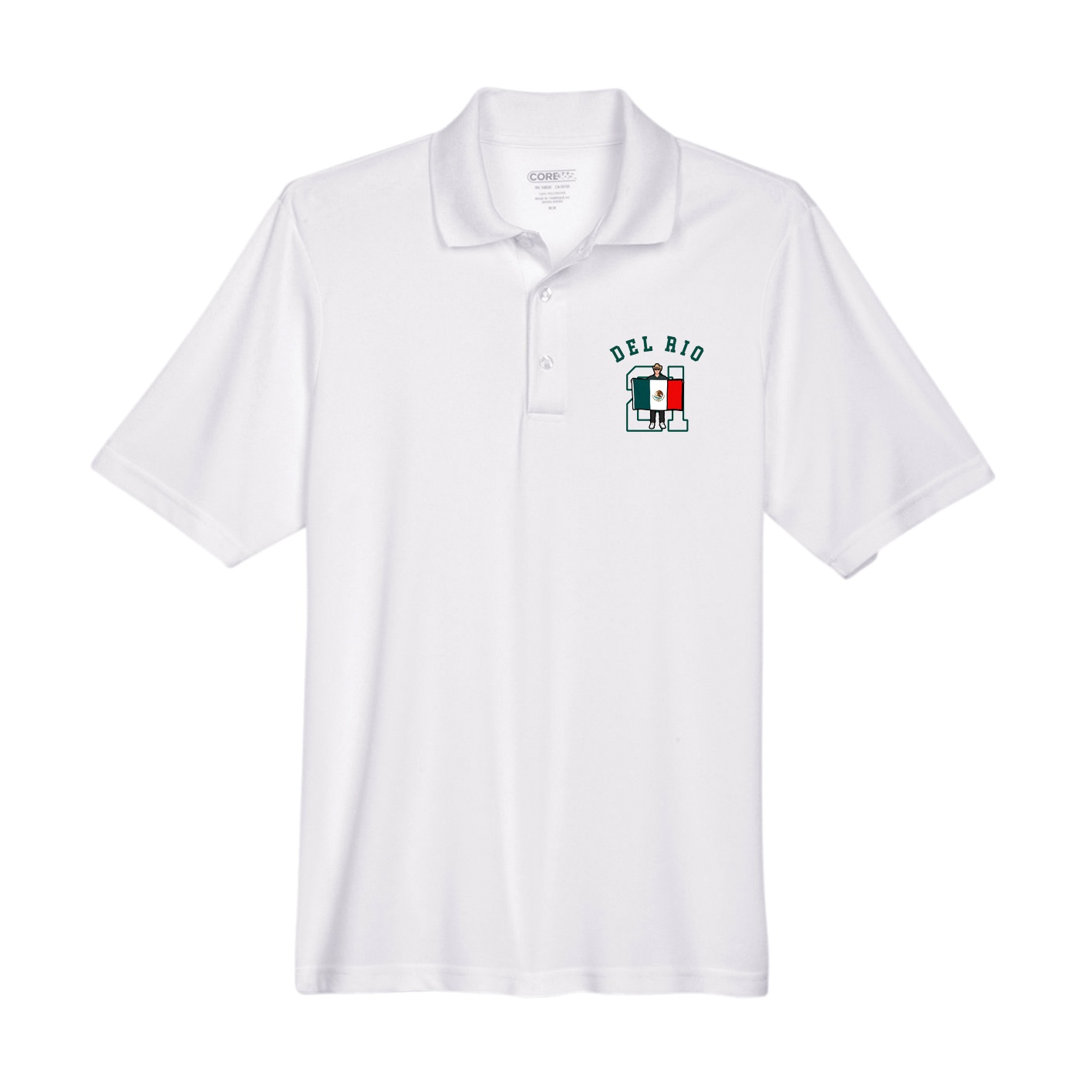 Performance Polo — Shirsey Arch in White