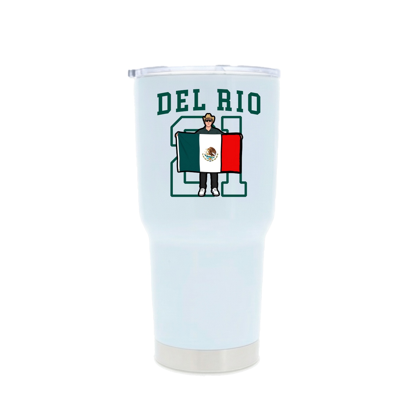 30oz Stainless Steel Tumbler — Shirsey in White