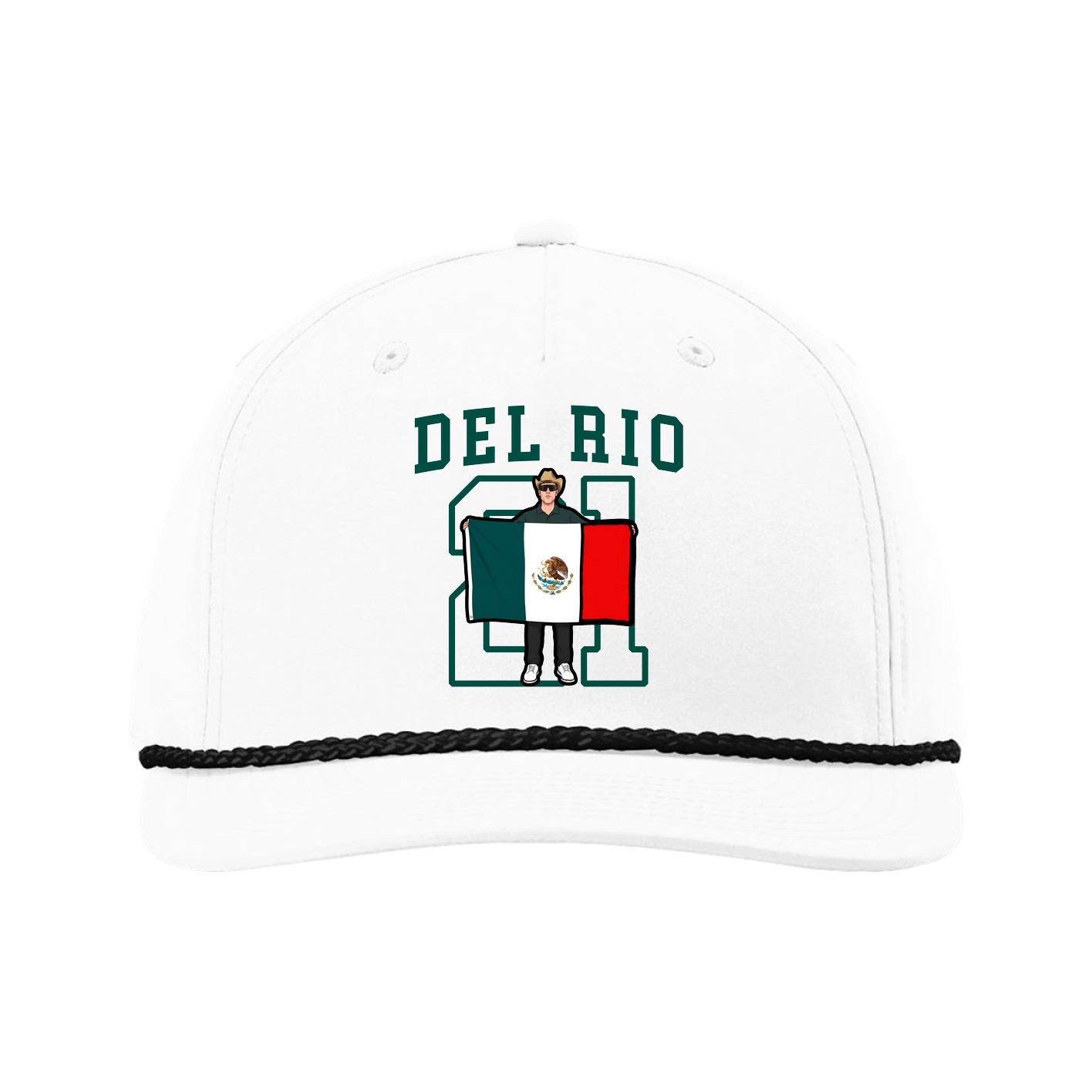Five-Panel Classic Rope Cap — Shirsey in White