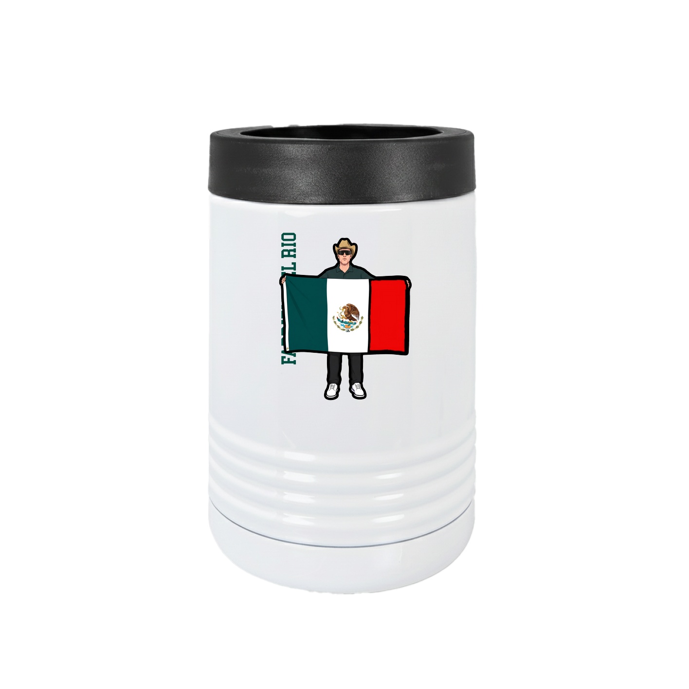 Beverage Holder — Name Vertical in White