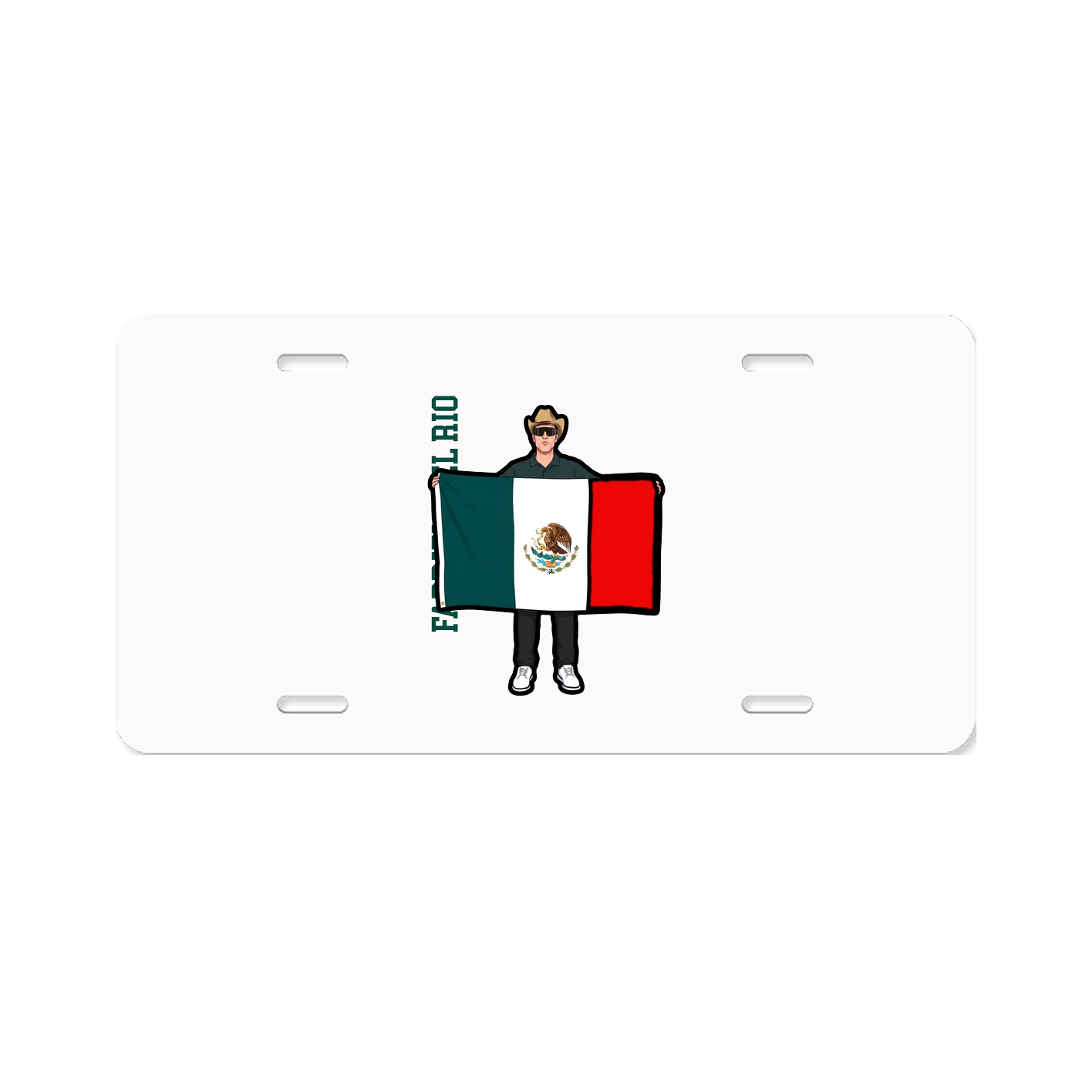 License Plate — Name Vertical in Classic