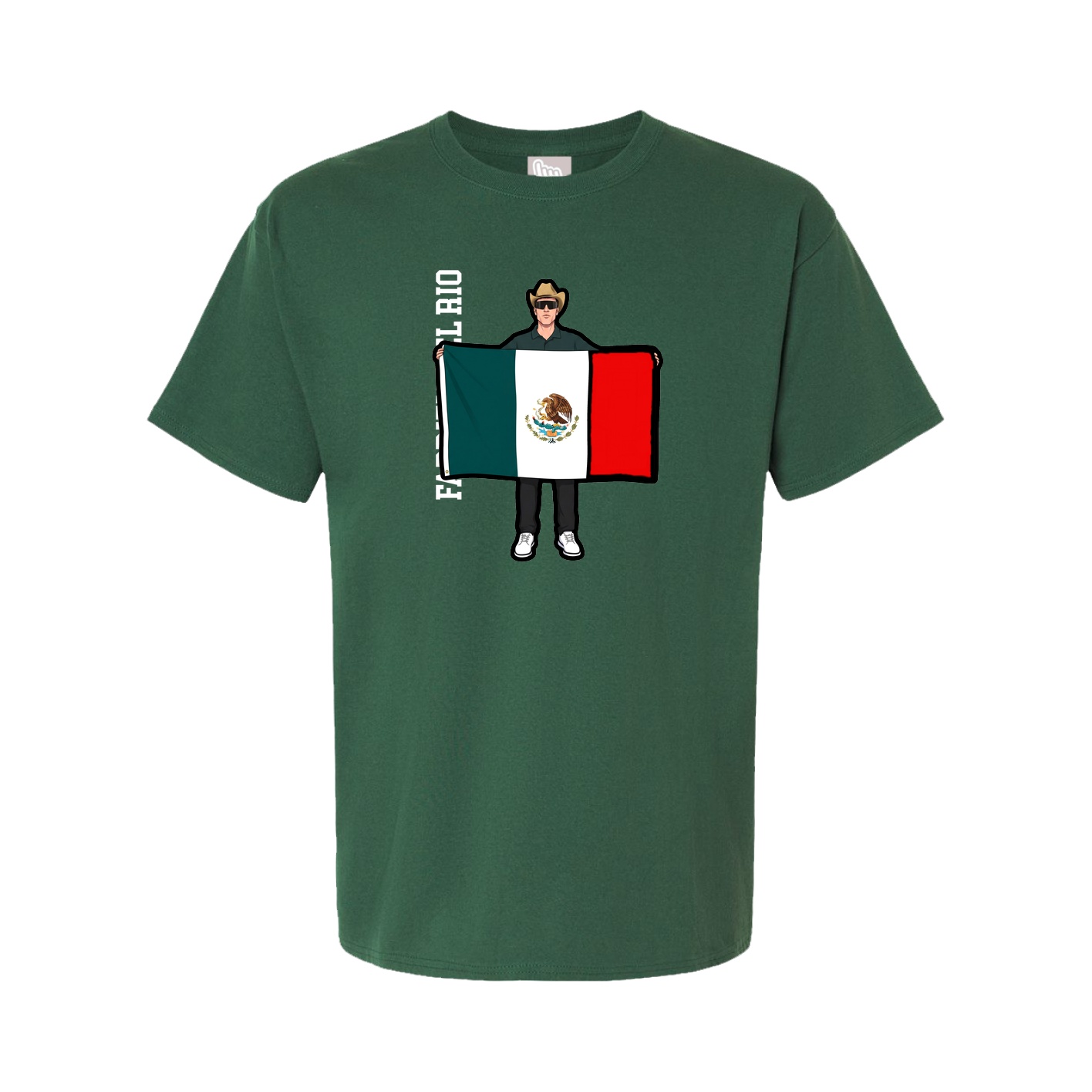 Youth Tee — Name Vertical in Green