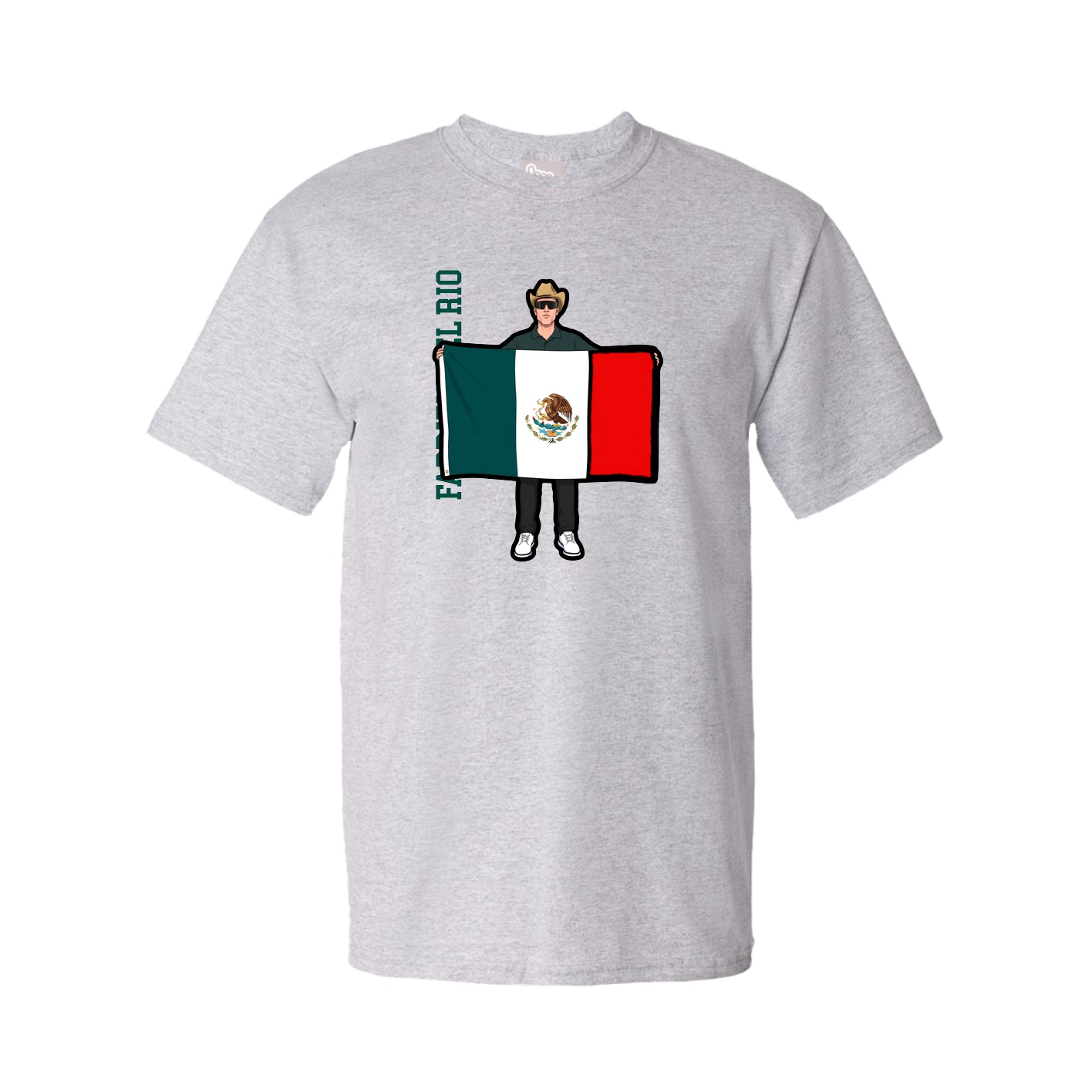 Youth Tee — Name Vertical in Grey