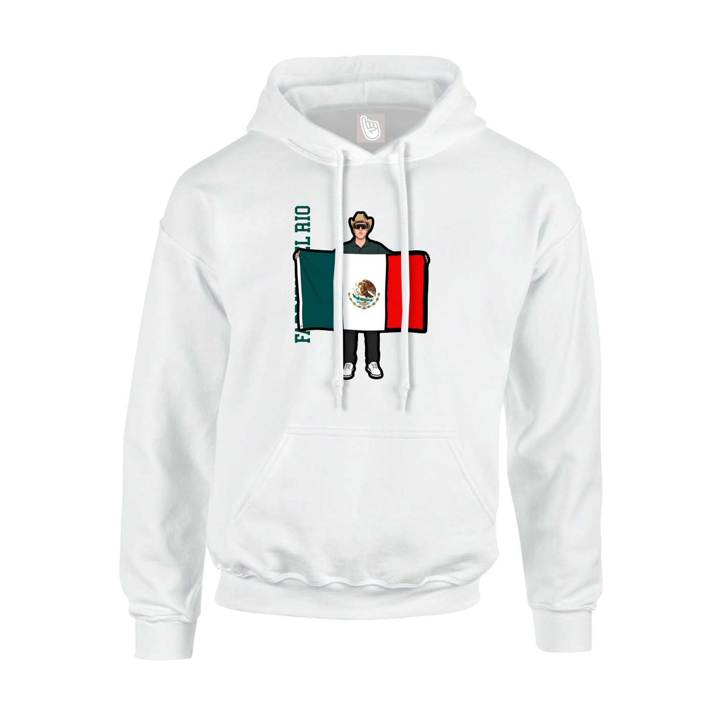 Youth Hoodie — Name Vertical in White