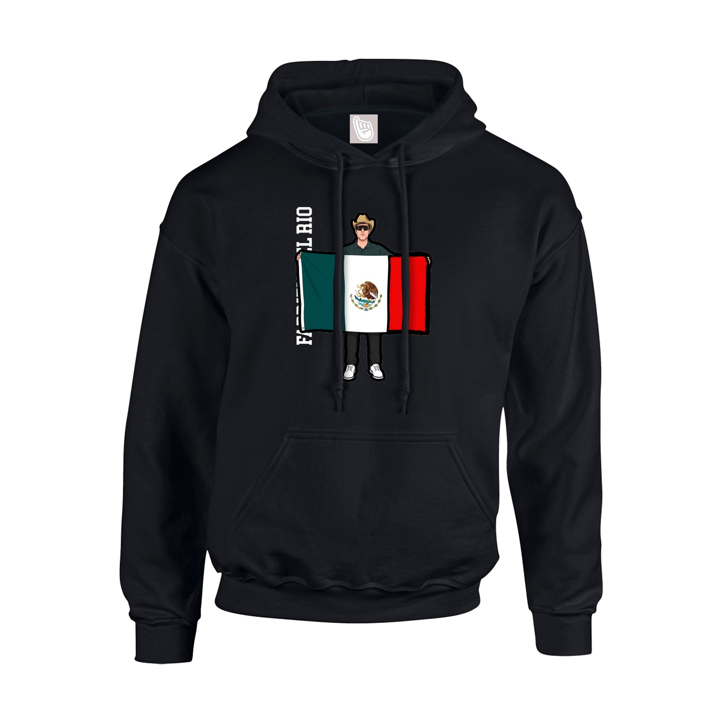 Youth Hoodie — Name Vertical in Black