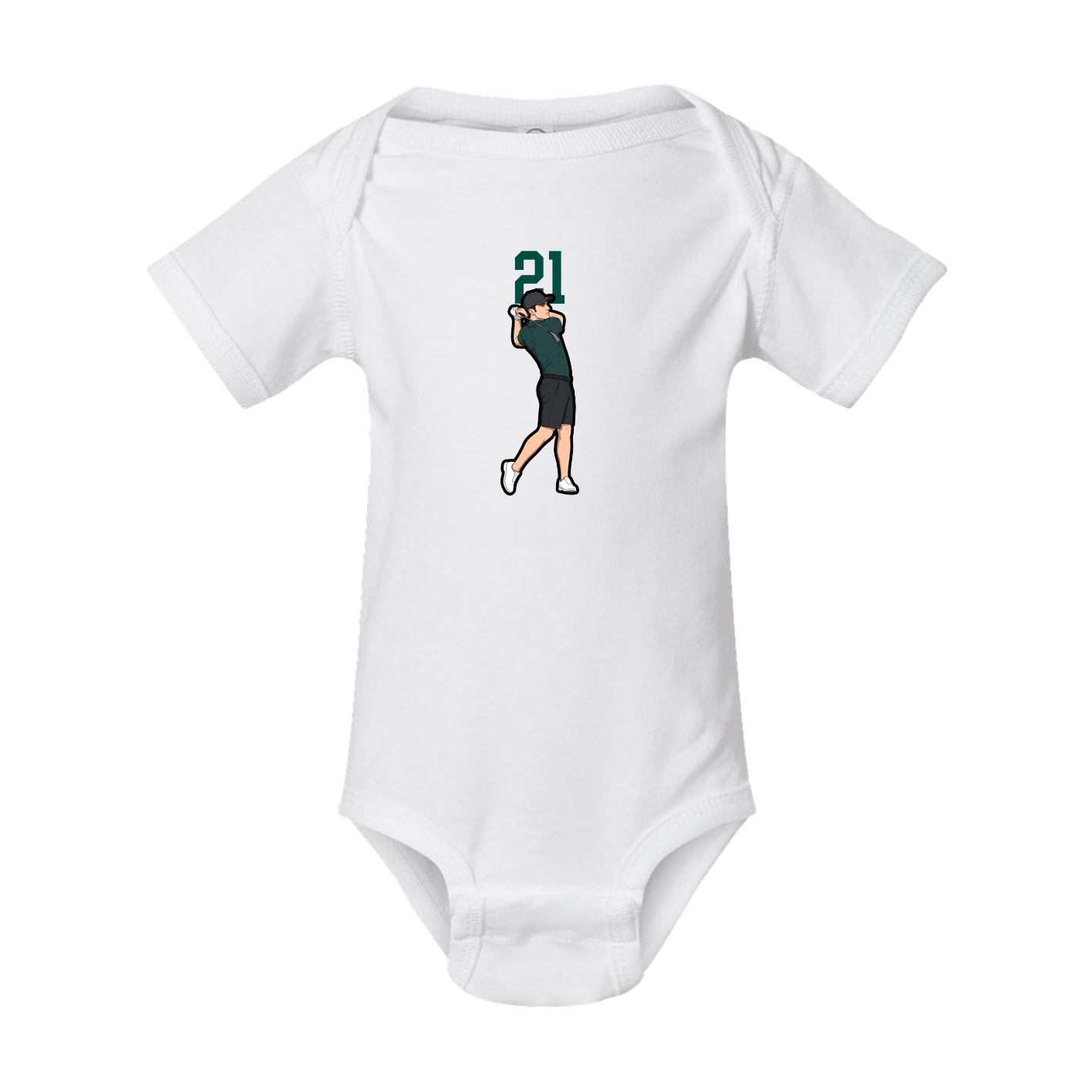 Baby Onesie — Number Top in White