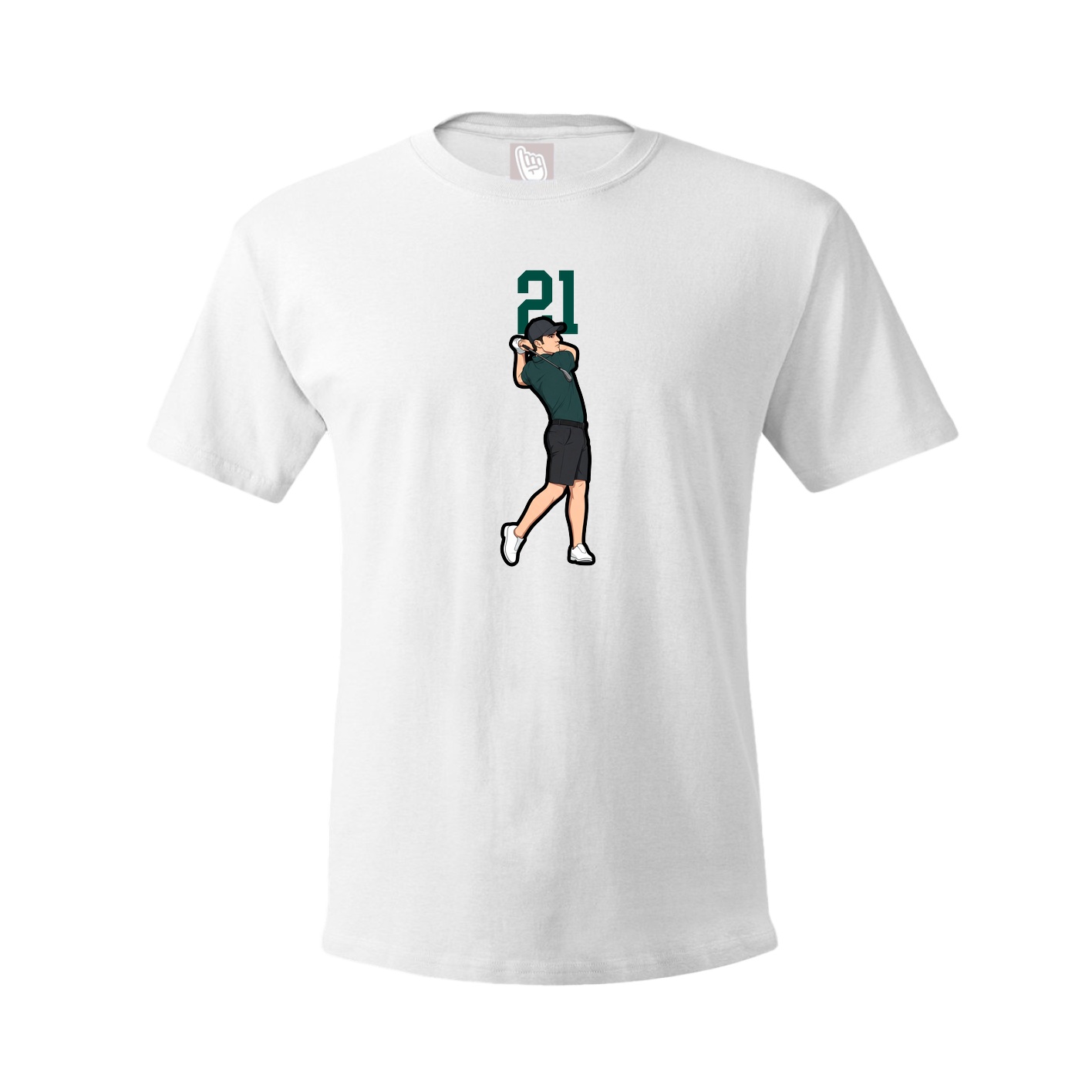 Youth Tee — Number Top in White