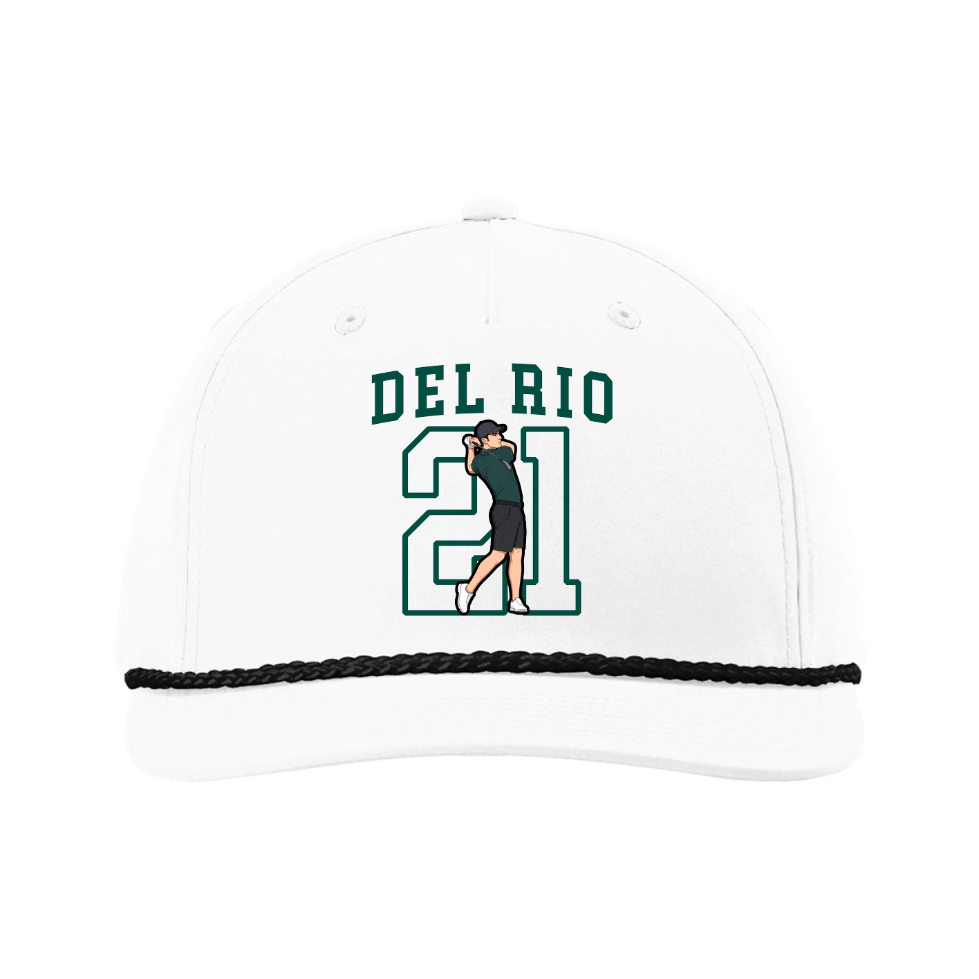 Five-Panel Classic Rope Cap — Shirsey in White