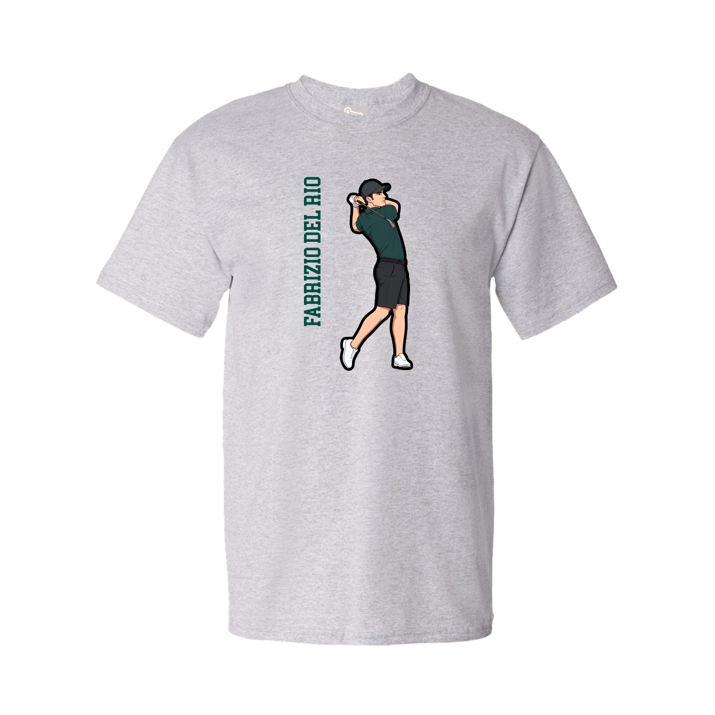 Tee — Name Vertical in Grey