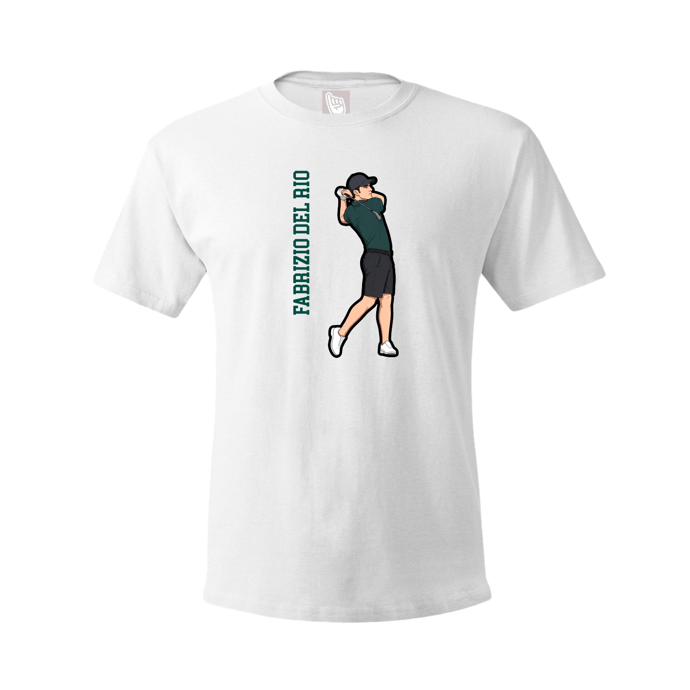 Youth Tee — Name Vertical in White