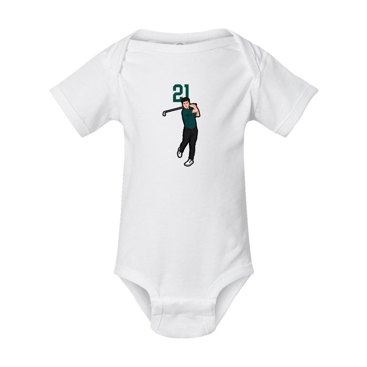 Baby Onesie — Number Top in White