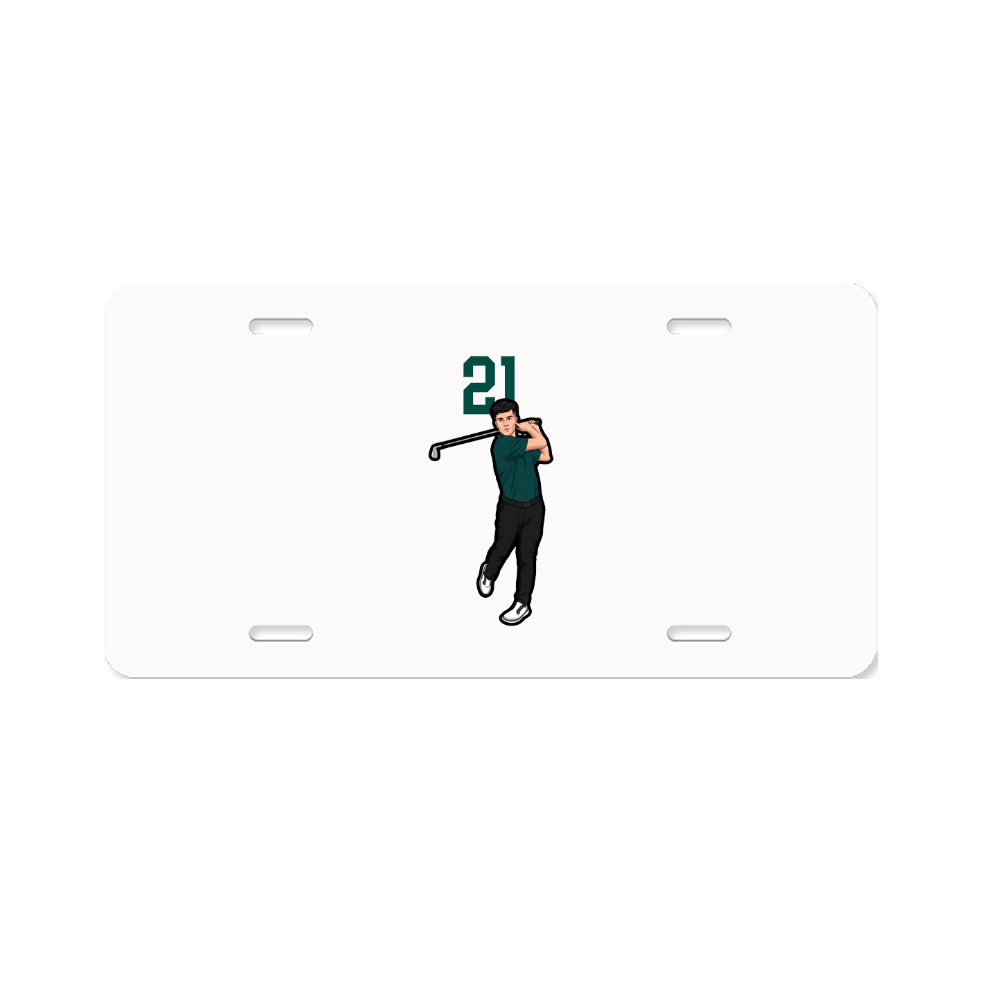 License Plate — Number Top in Classic
